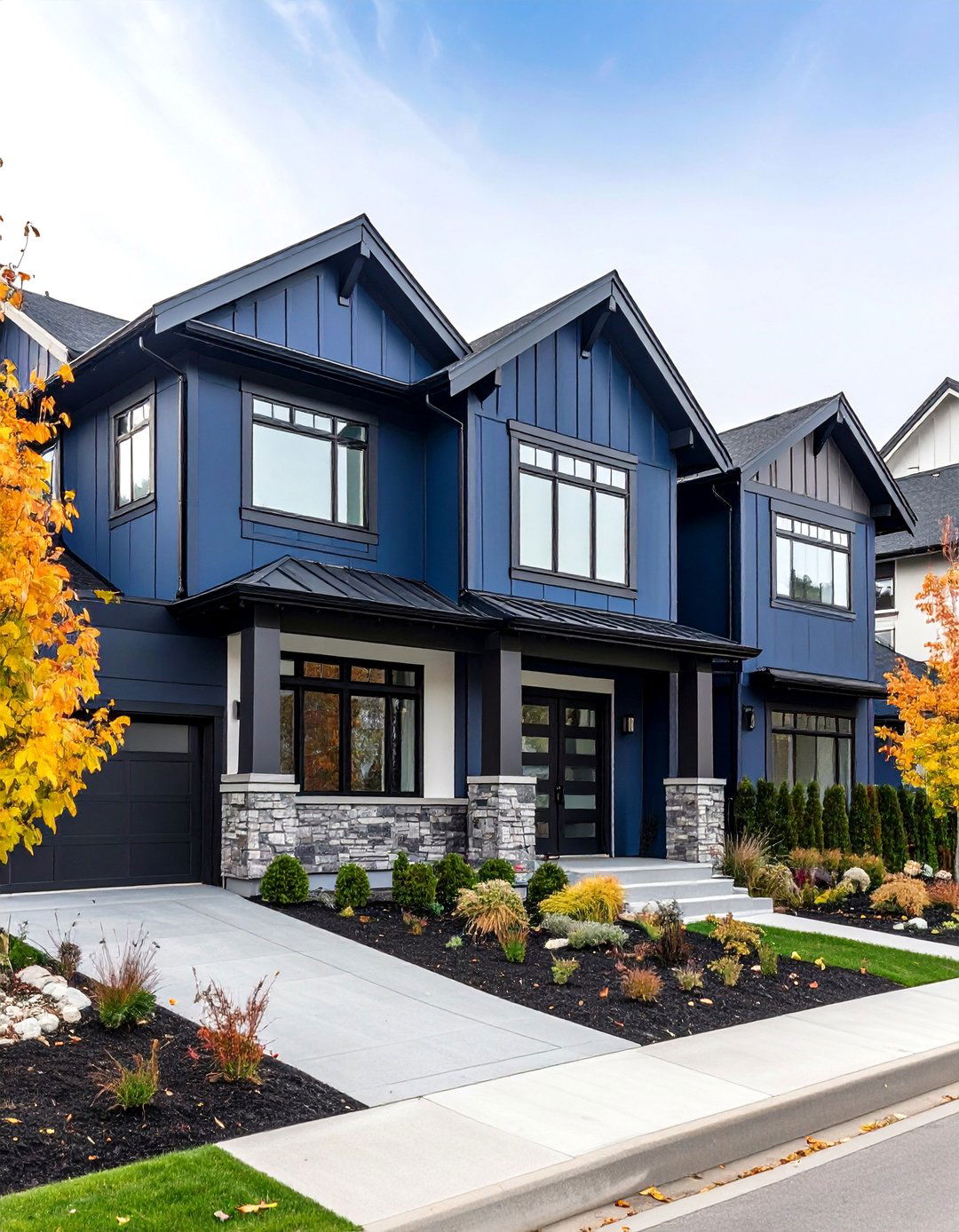 Sophisticated Blue Exterior House Paint with Sea Serpent - 20 blue exterior house paint ideas