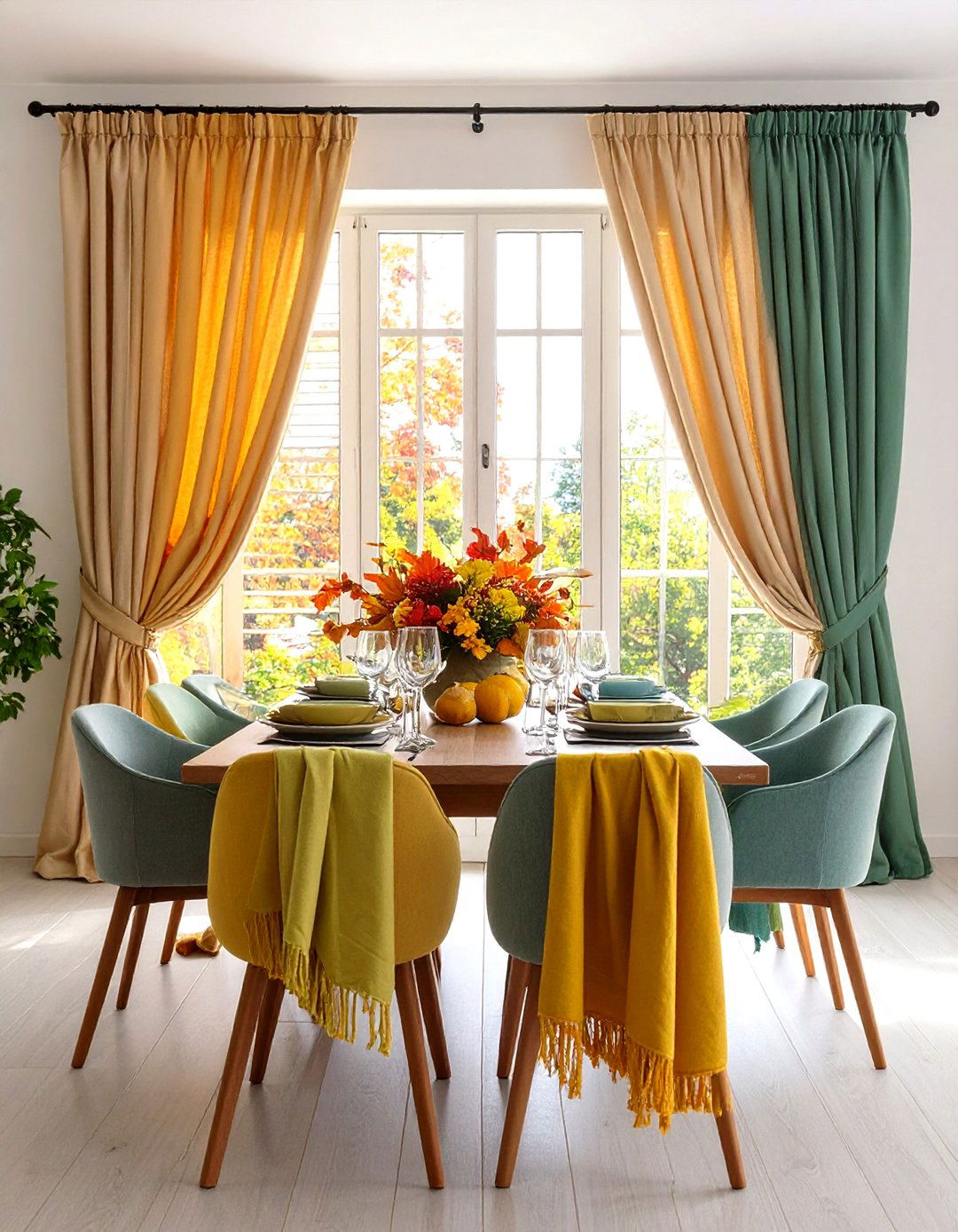 Sophisticated Transitional Dining Room Window Treatments - 20 Transitional Dining Room Ideas
