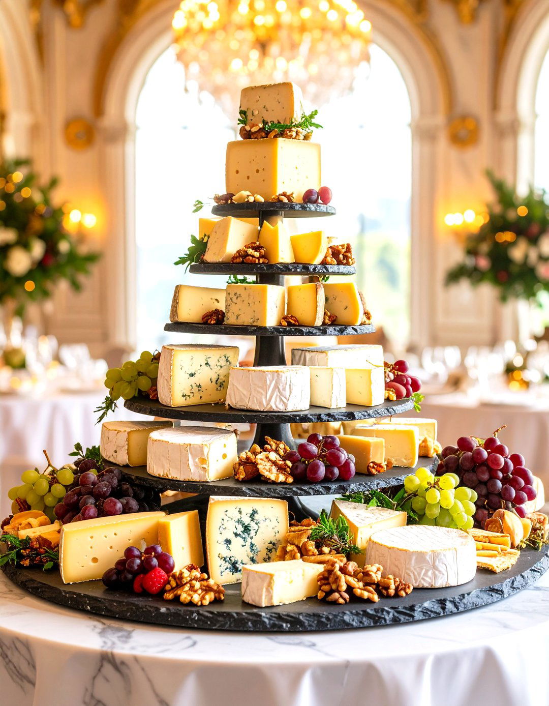Sophisticated Wedding Dessert Cheese Board Castle - 20 Wedding Dessert Ideas