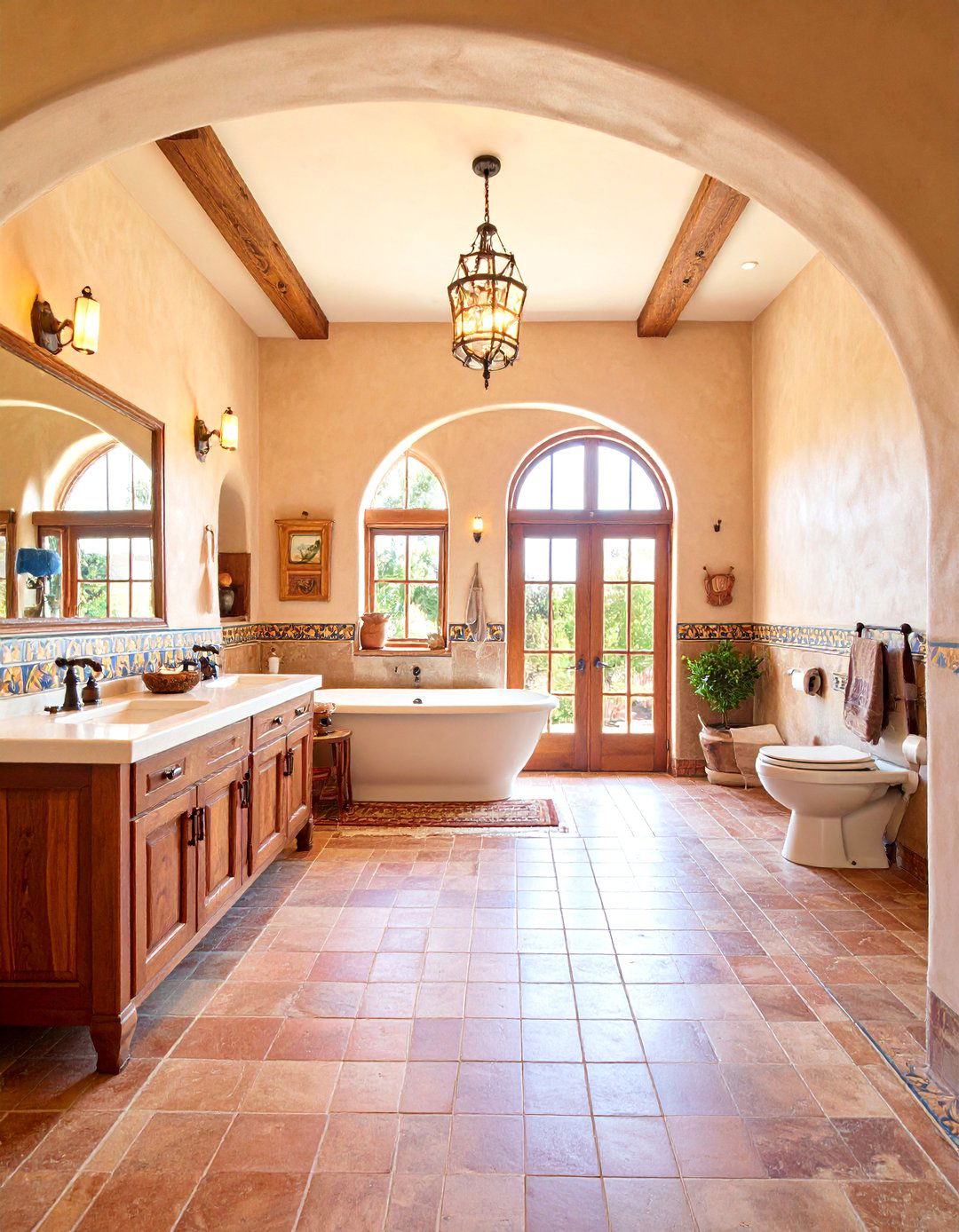 Southwestern Adobe Western Bathroom - 20 Western Bathroom Ideas
