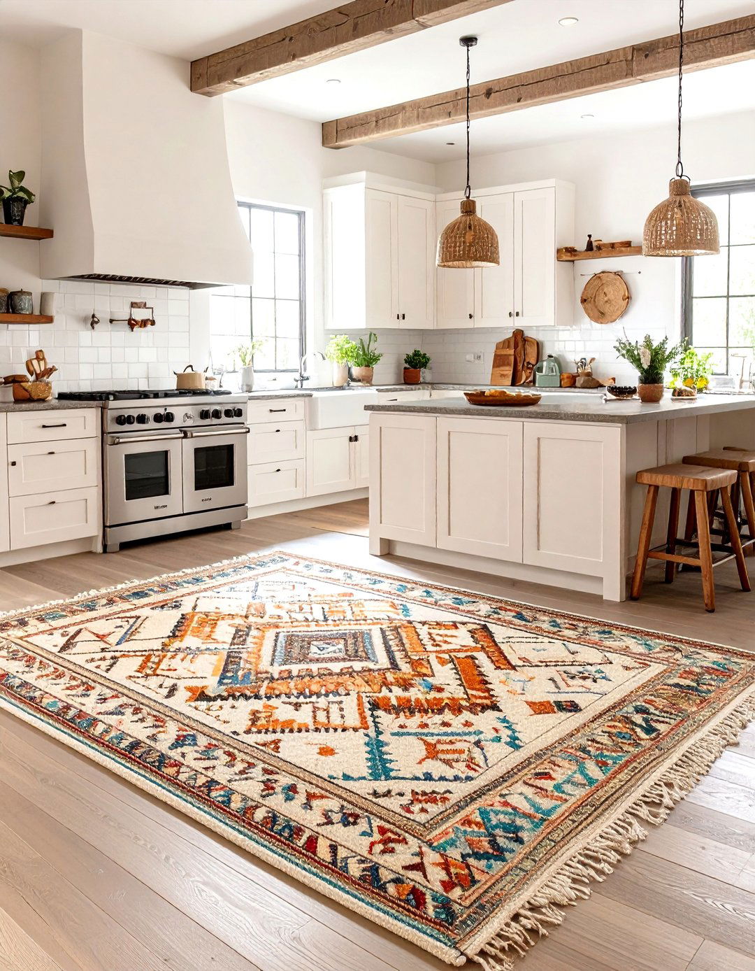 Southwestern Kitchen Rug with Desert Inspired Motifs - 20 Kitchen Rug Ideas