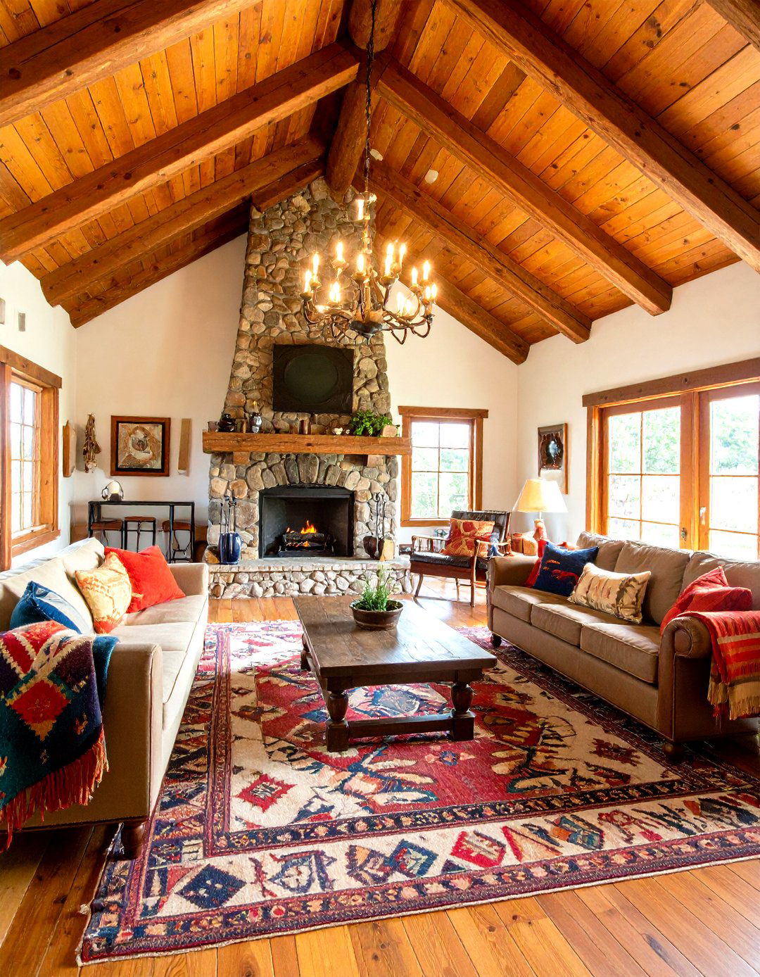 Southwestern Lodge Southwest Living Room - 20 Southwest Living Room Ideas