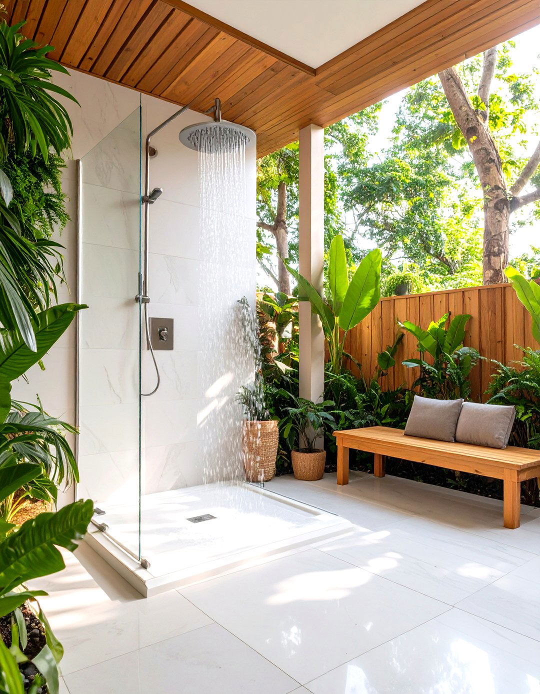 Spa Bench Doorless Walk In Shower - 20 Doorless Walk In Shower Ideas
