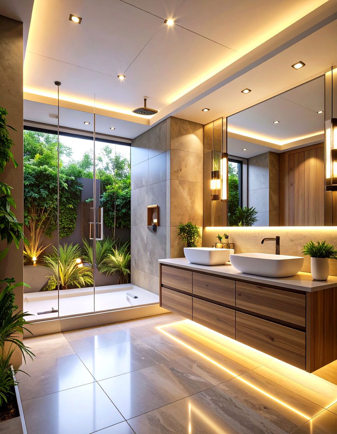 Spa Inspired Bathroom Recessed Lighting Design - 20 Recessed Lighting Ideas