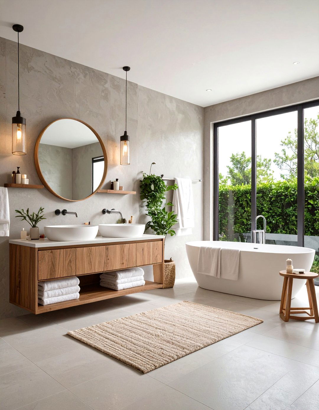 Spa Inspired Neutral Palette to Calm Minds - 20 Guest Bathroom Ideas