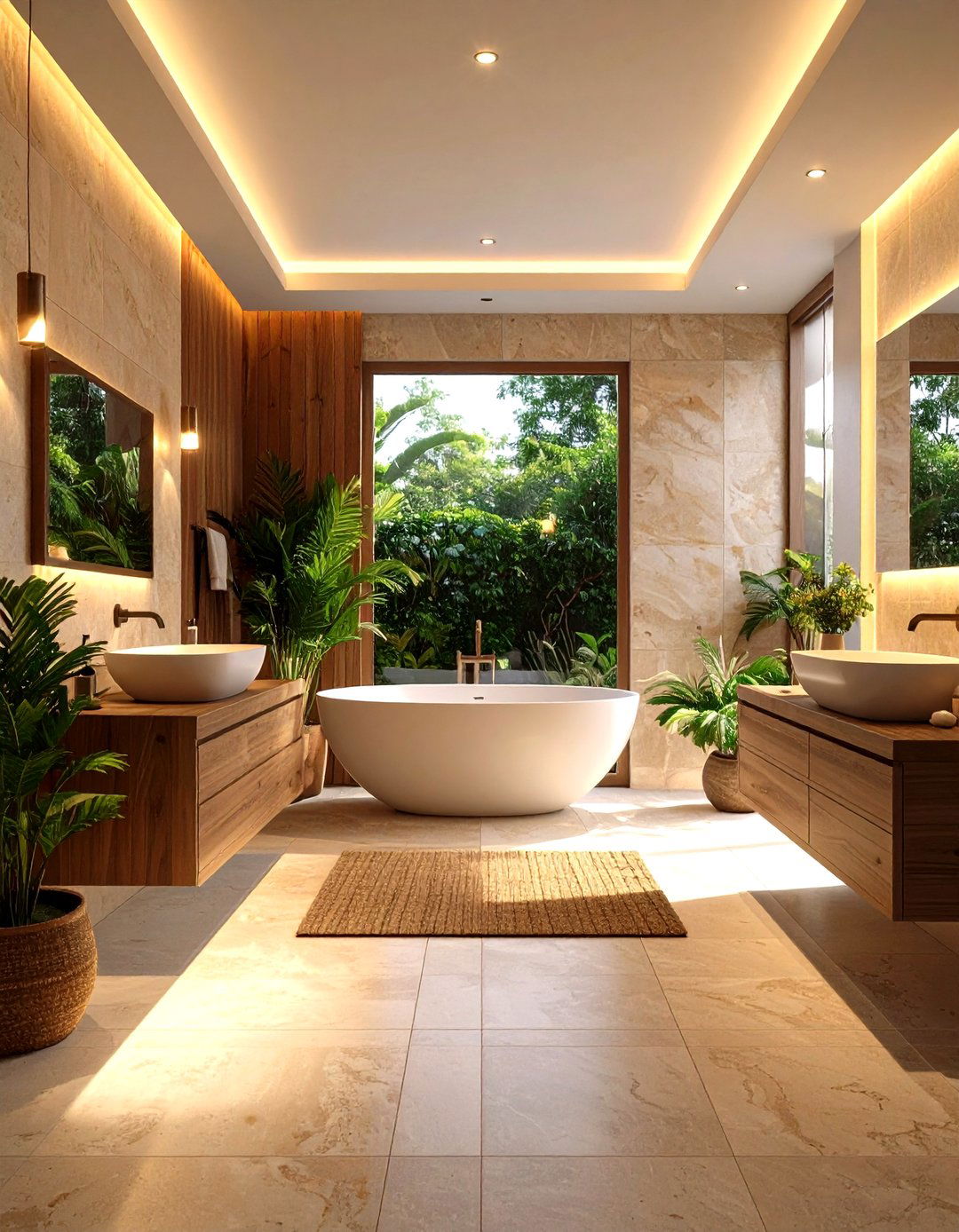 Spa Inspired Travertine Sanctuary - 20 Travertine Tile Bathroom Ideas
