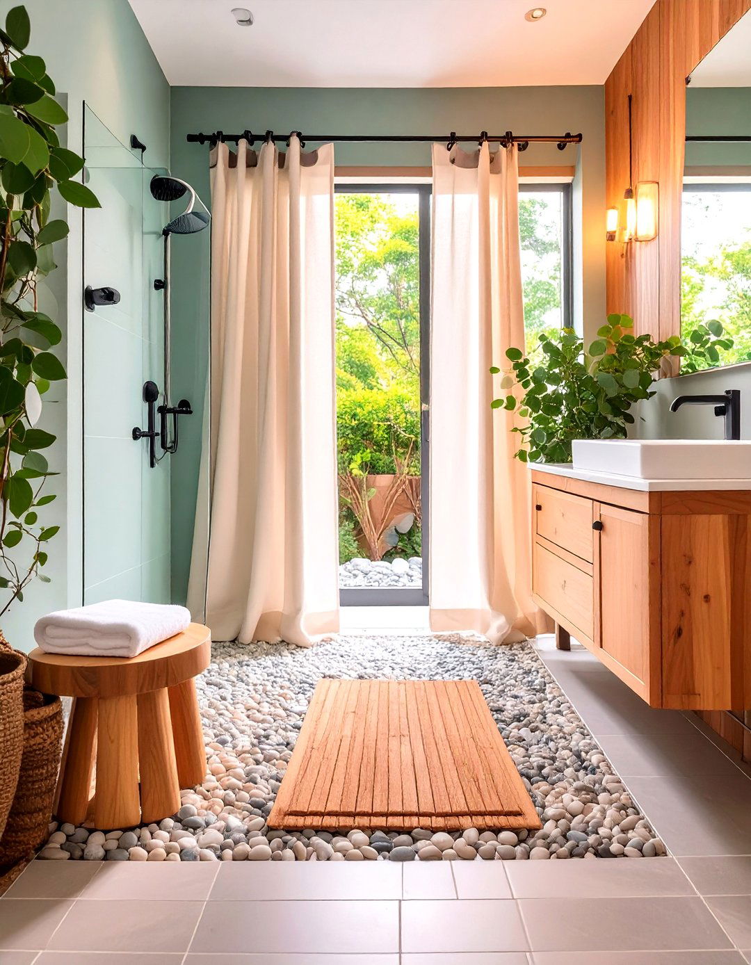 Spa Like Bathroom Decor with Natural Materials - 20 Bathroom Decor Ideas