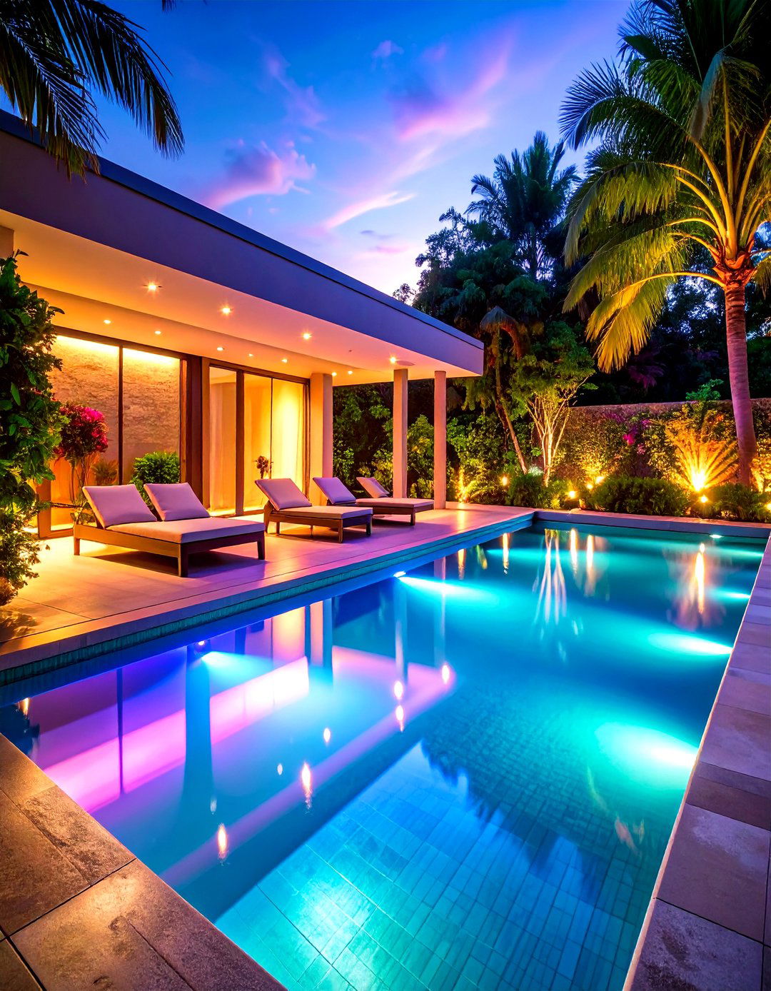 Spa Style Pool Lighting Wellness Design - 20 Pool Lighting Ideas