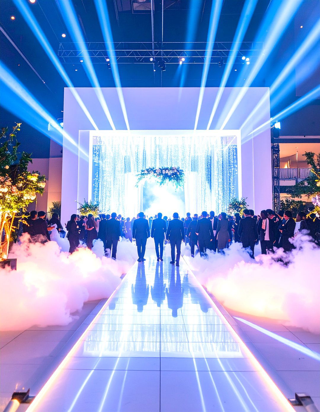 Space Age Futuristic Wedding Entrance with LED Technology and Electronic Music - 20 Wedding Entrance Ideas