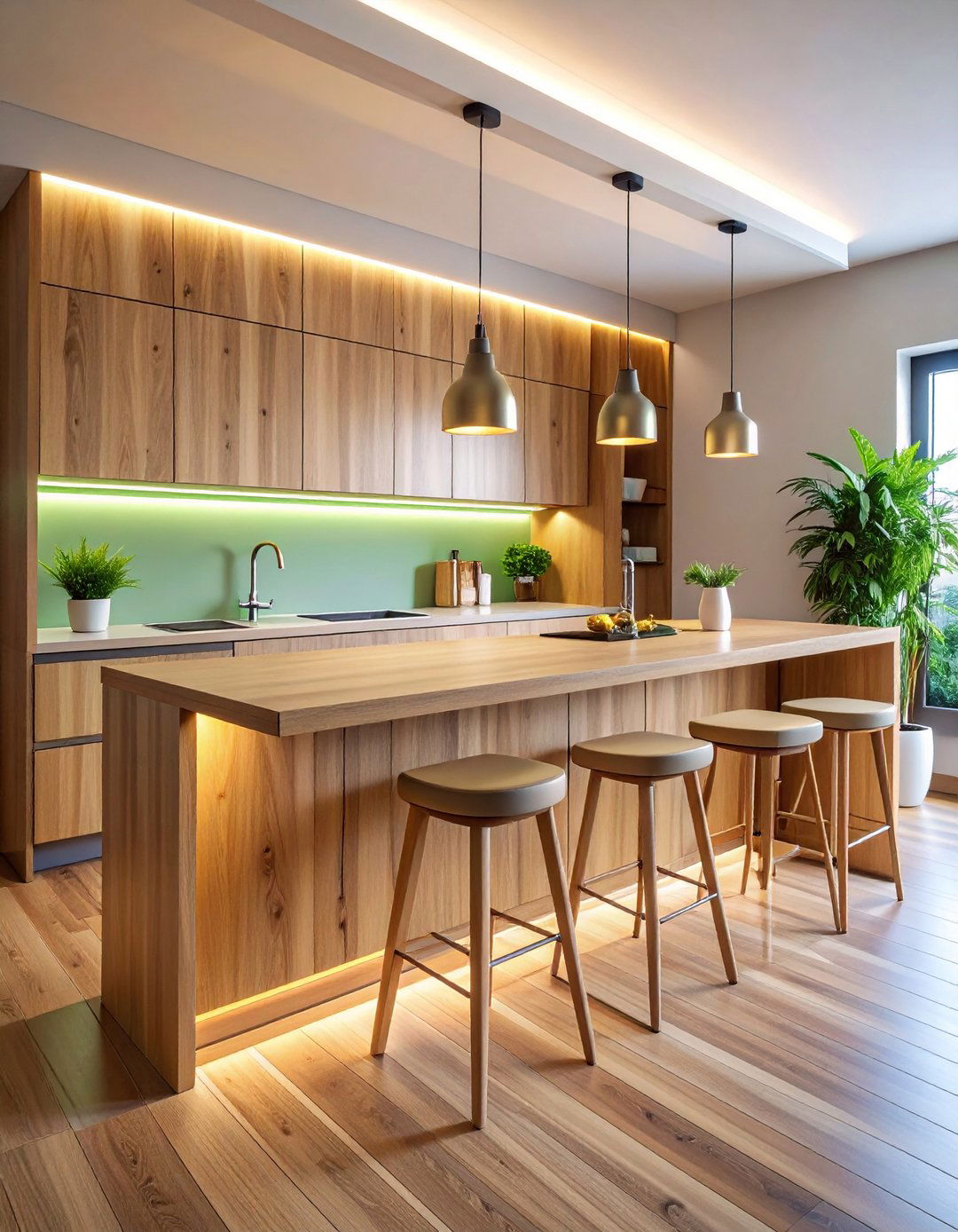 Space Saving Wall Mounted Fold Down Breakfast Bar - 20 Breakfast Bar Ideas