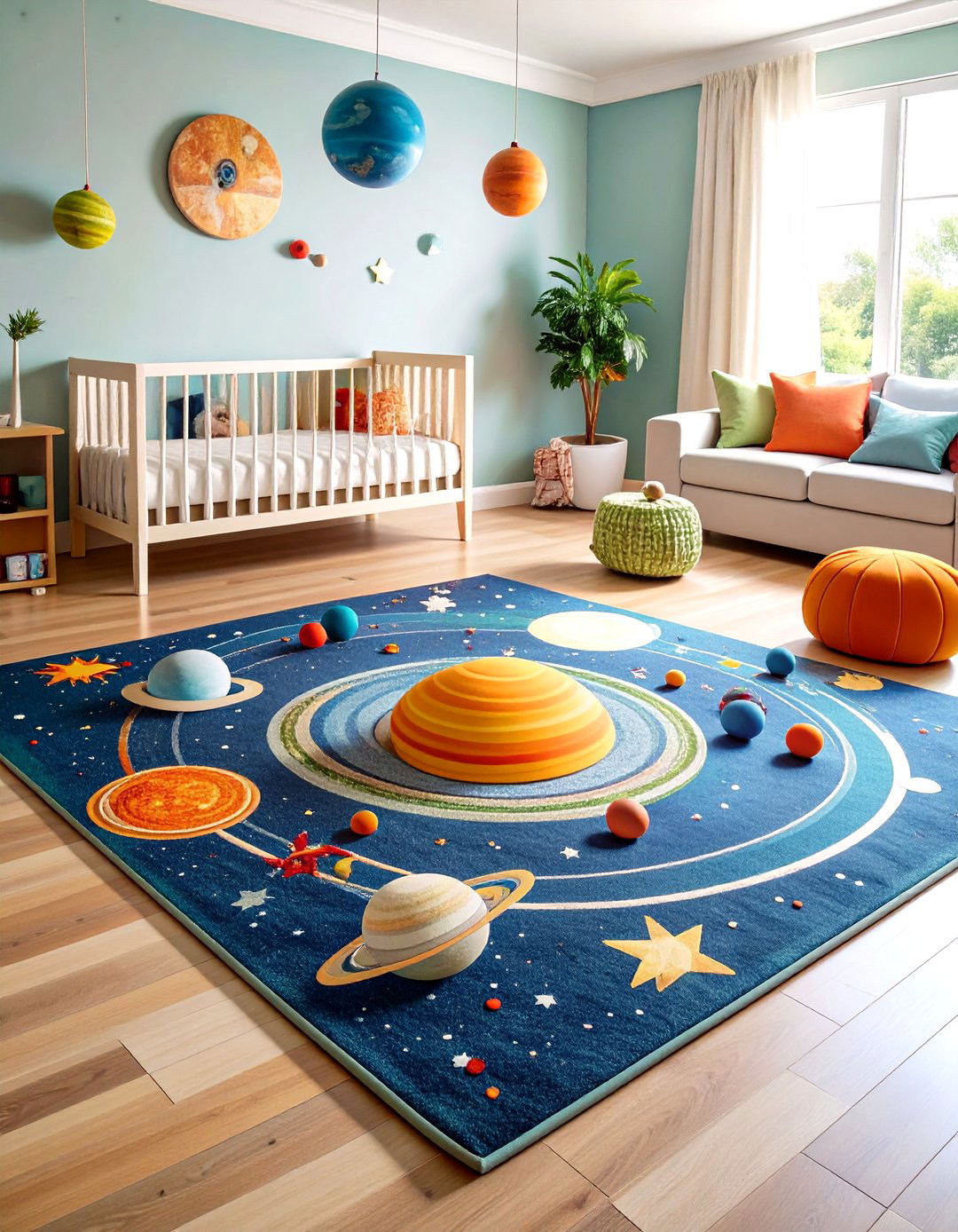Space Themed Rug - 20 Space-themed Nursery Ideas