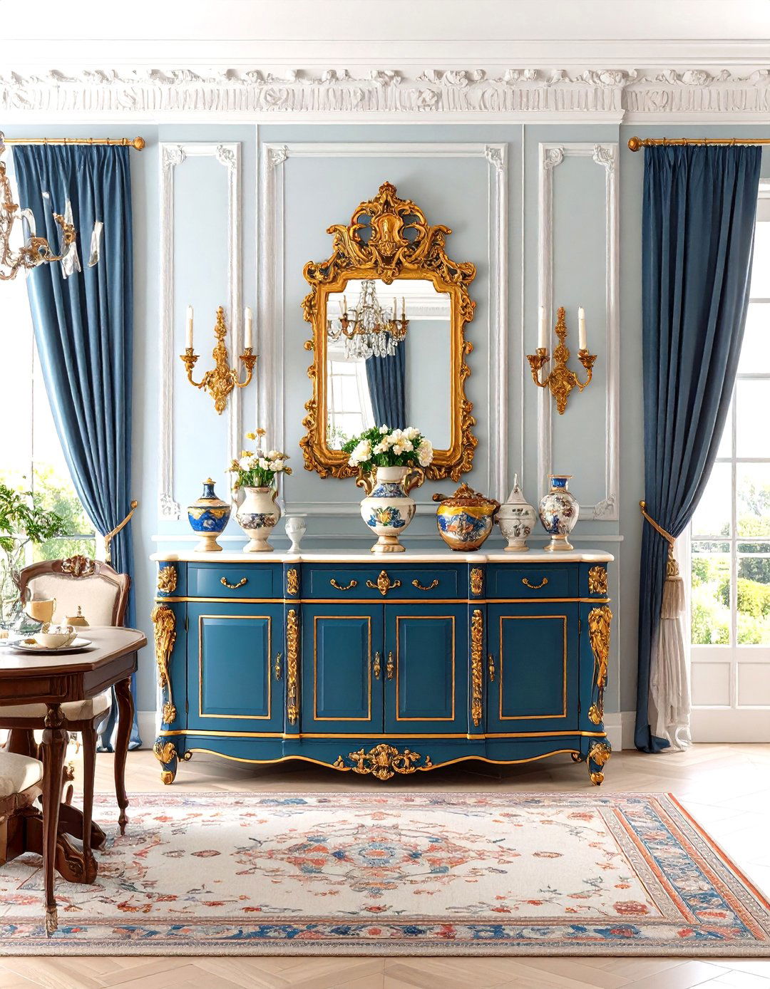 Spanish Baroque Carved Sideboard Statement - 20 spanish style dining room ideas