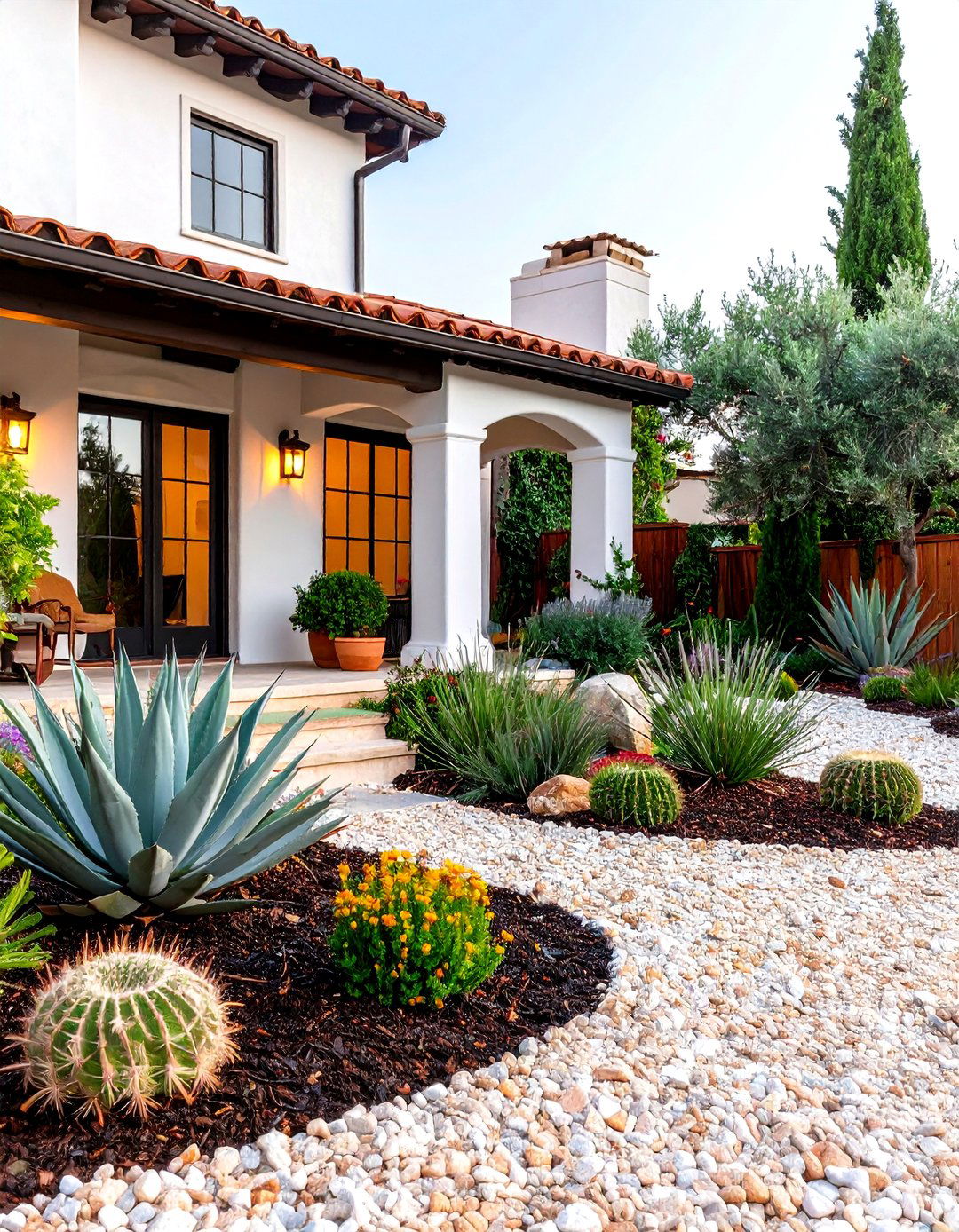 Spanish Bungalow Exterior Drought Tolerant Mediterranean Garden - 20 spanish bungalow exterior ideas