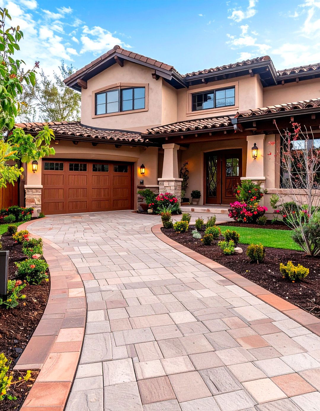 Spanish Bungalow Exterior Saltillo Edged Driveway - 20 spanish bungalow exterior ideas