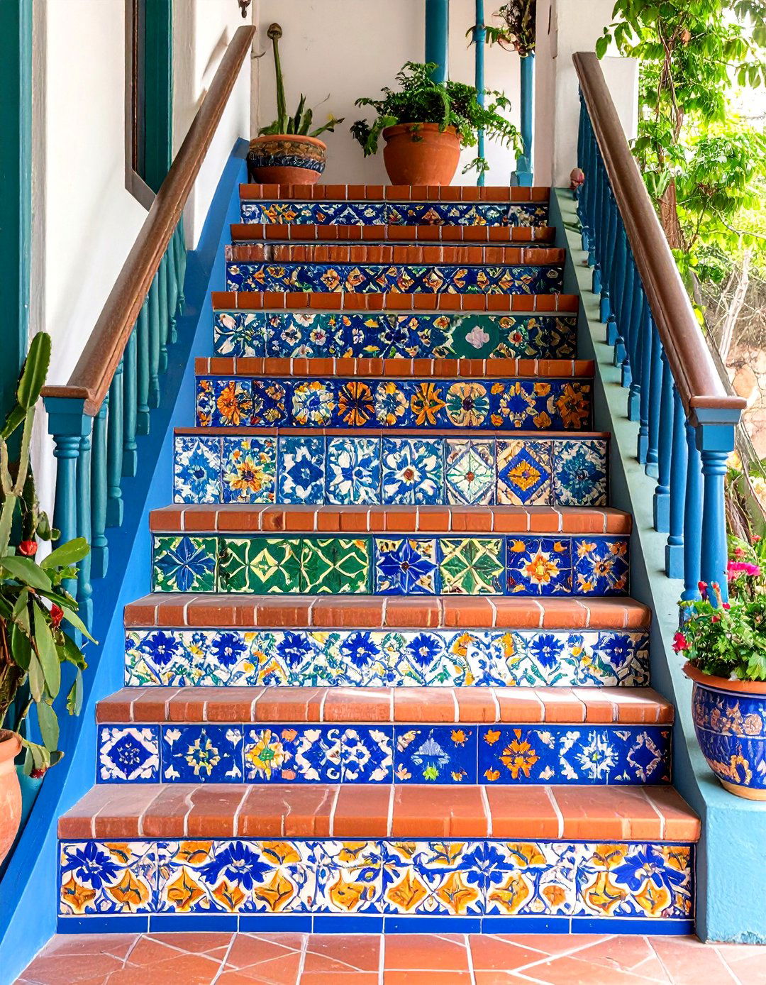 Spanish Bungalow Exterior Talavera Stair Risers - 20 spanish bungalow exterior ideas