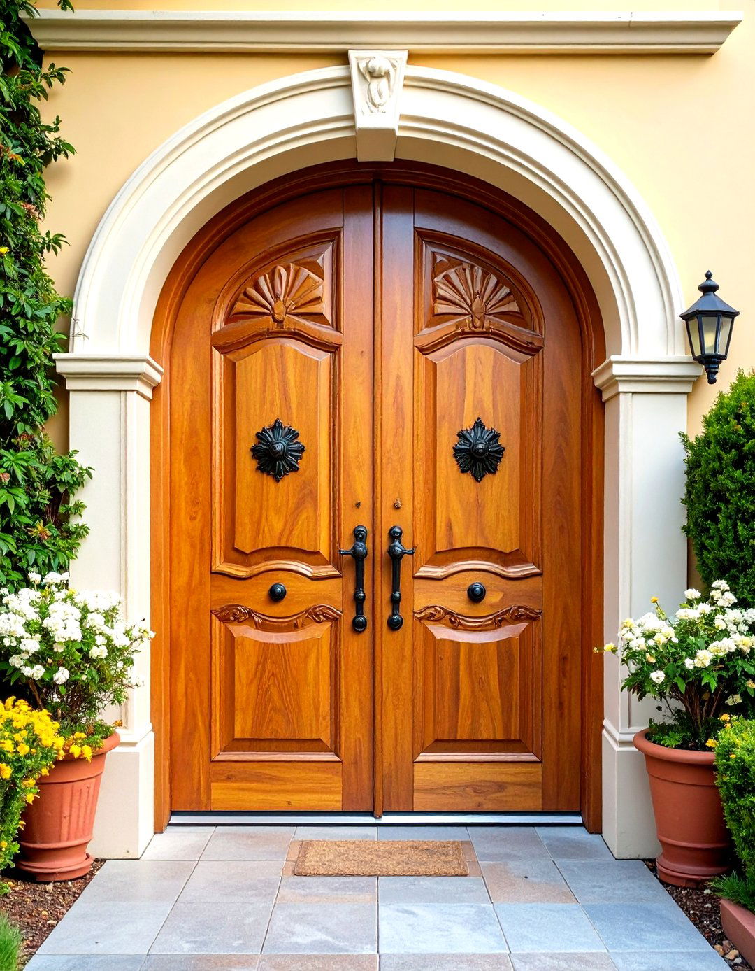 Spanish Colonial Revival Carved Wooden Entry Door - 20 spanish colonial revival architecture
