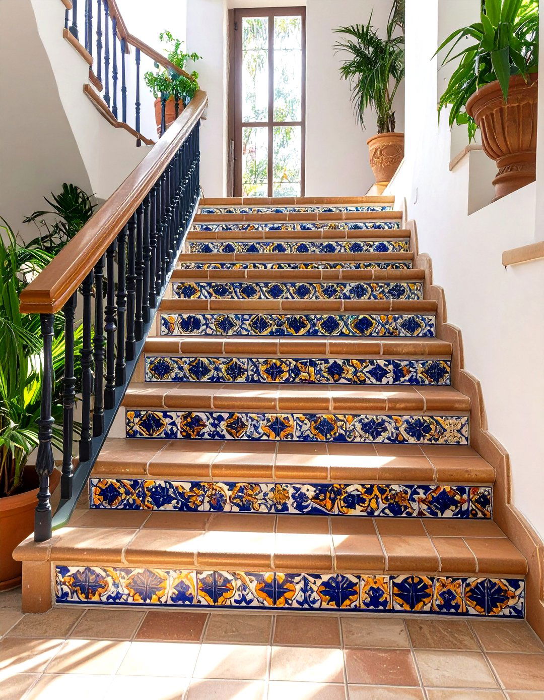 Spanish Colonial Revival Talavera Tiled Staircase - 20 spanish colonial revival architecture