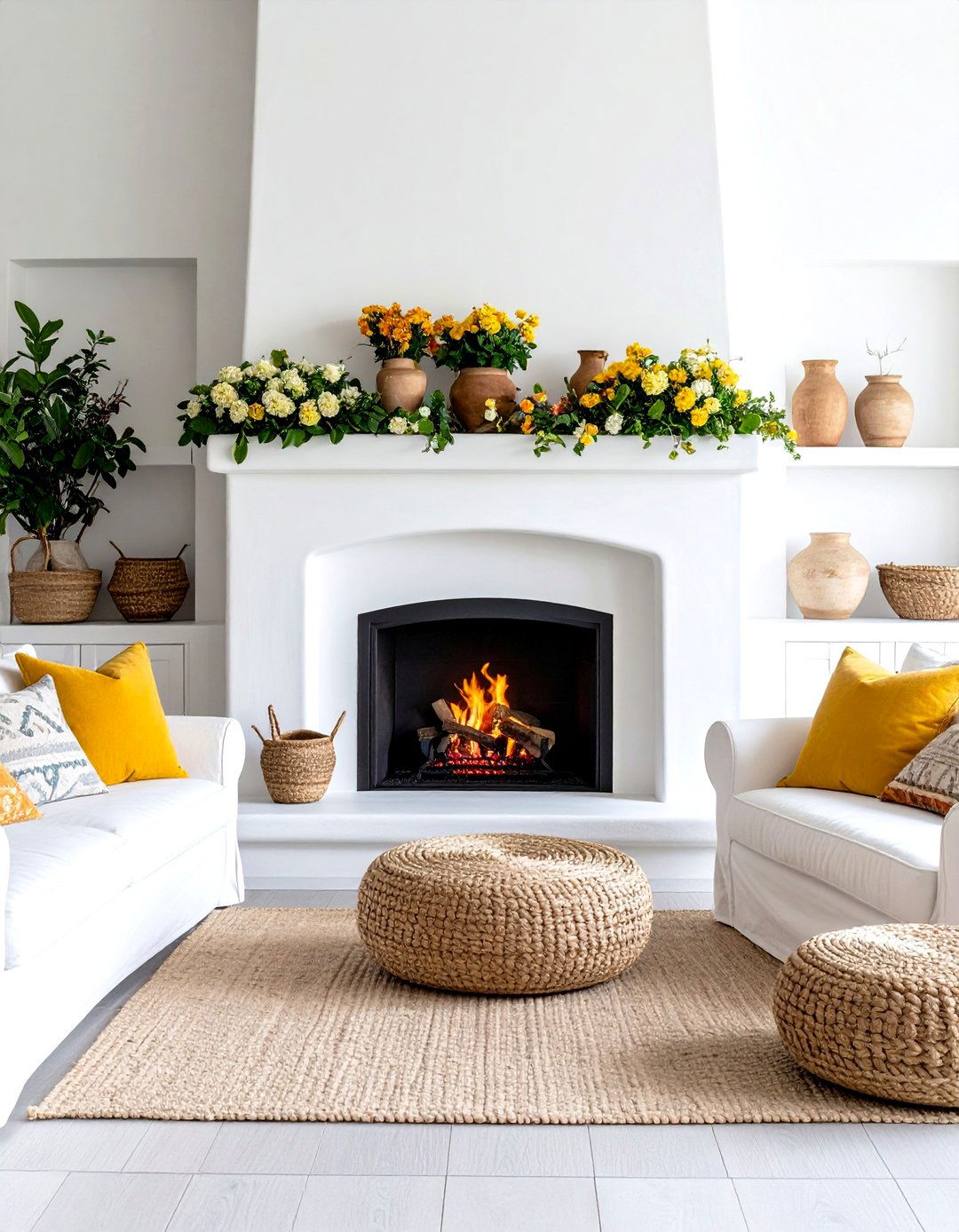 Spanish Colonial Revival Whitewashed Chimenea Fireplace - 20 spanish colonial revival architecture