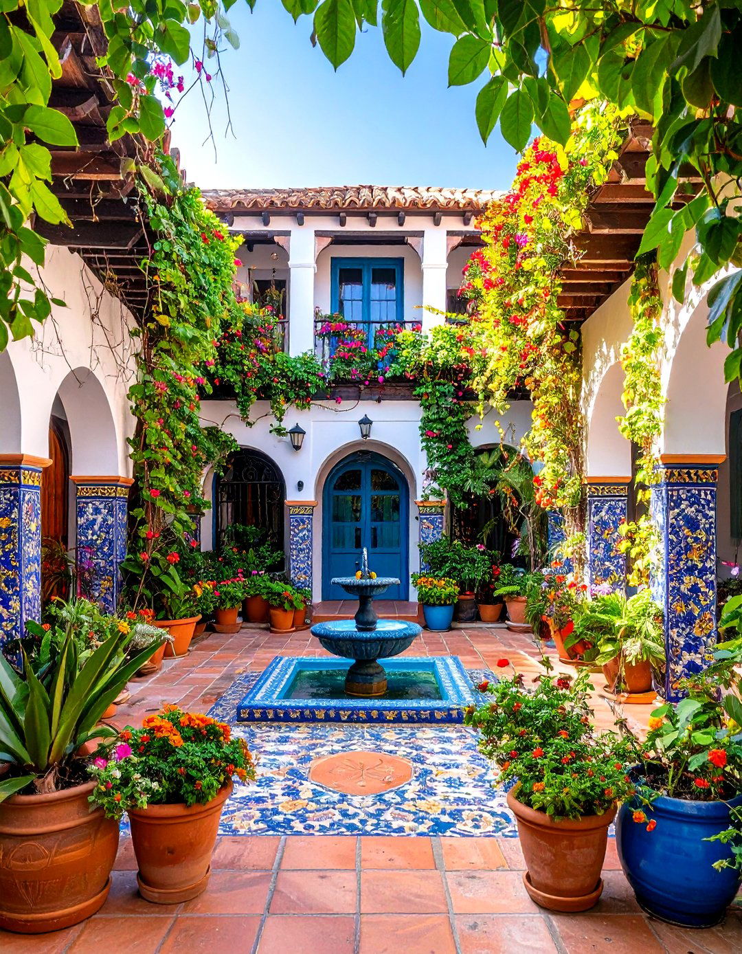 Spanish Colonial Western Decor Courtyard - 20 Western Decor Ideas
