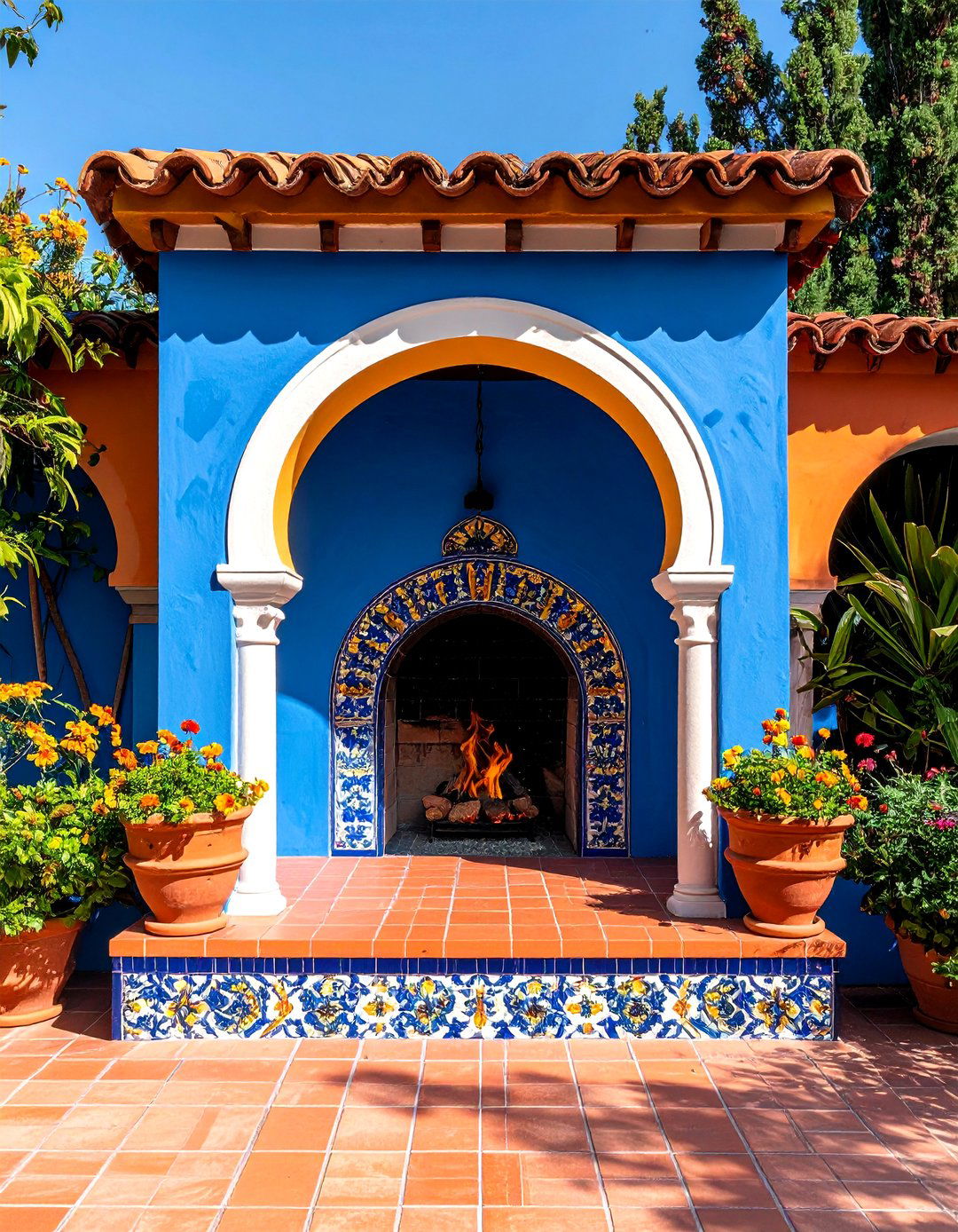 Spanish Courtyard Fireplace - 20 Spanish Style Fireplace Ideas