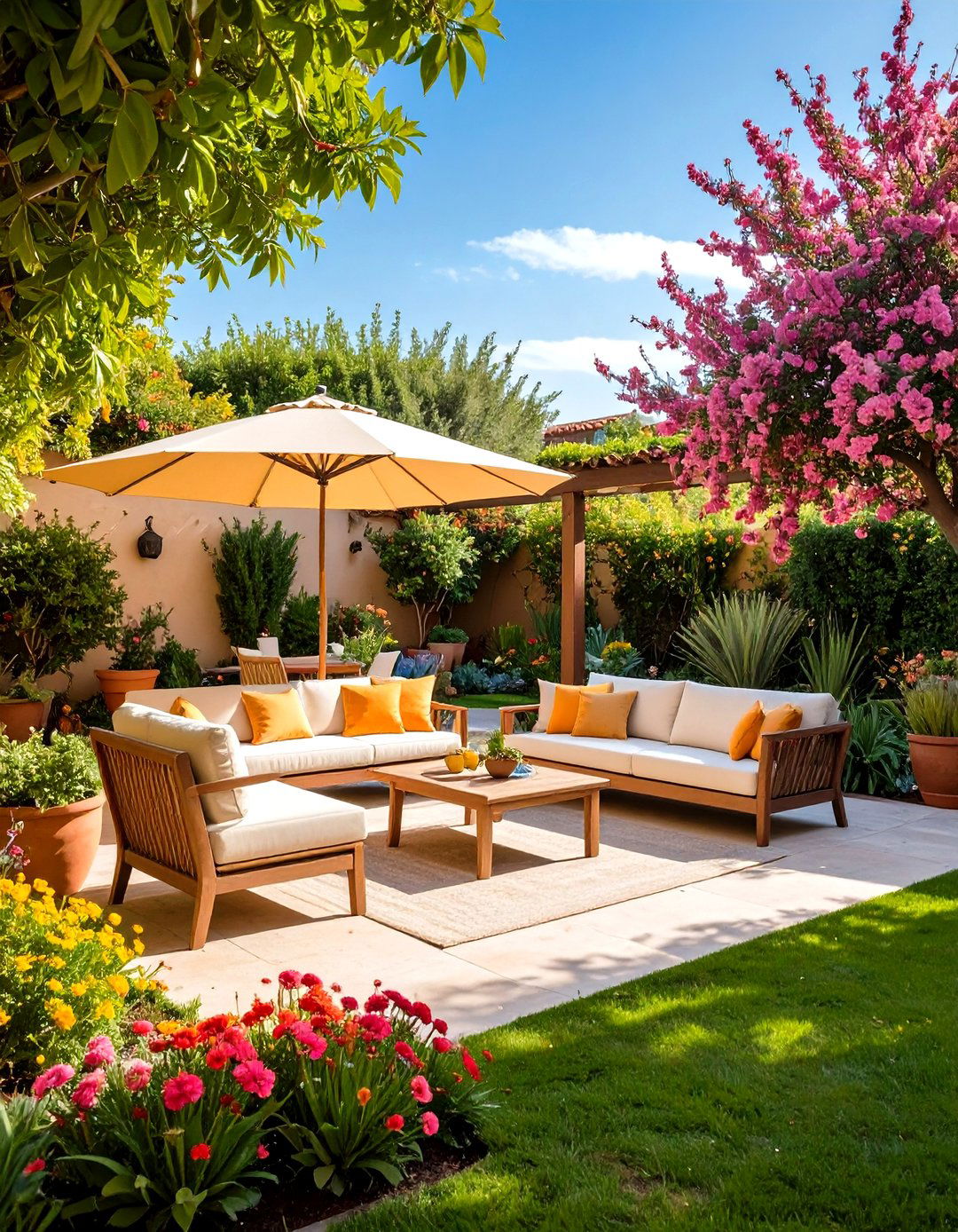 Spanish Courtyard with Seasonal Adaptability Features - 20 Spanish Courtyard Ideas