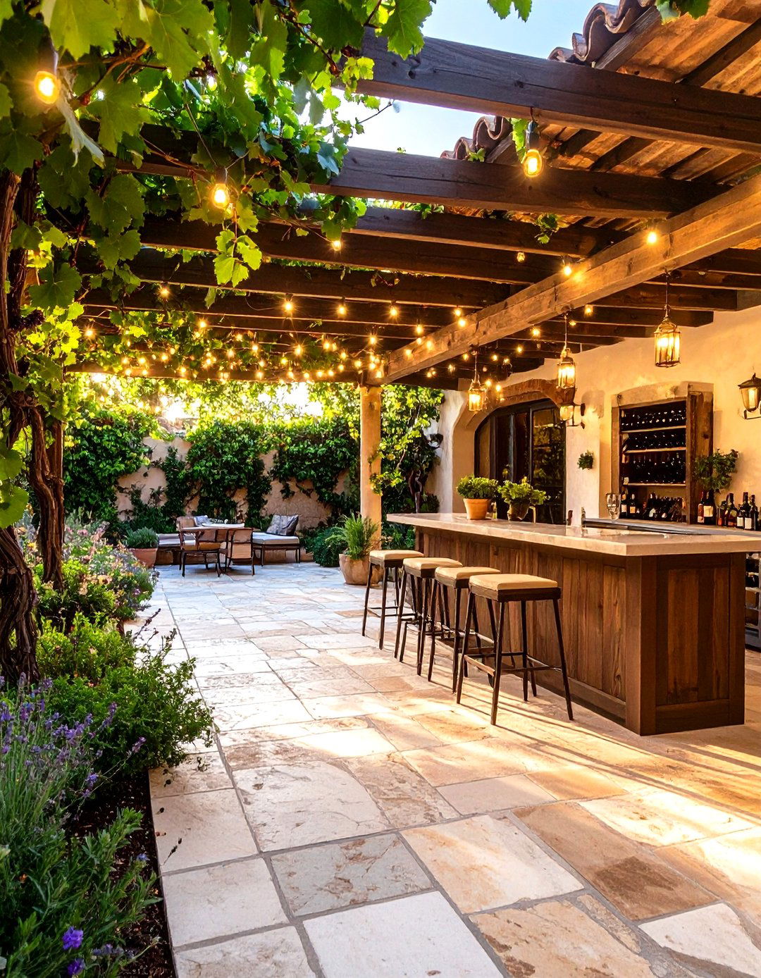 Spanish Courtyard with Wine Country Inspiration - 20 Spanish Courtyard Ideas