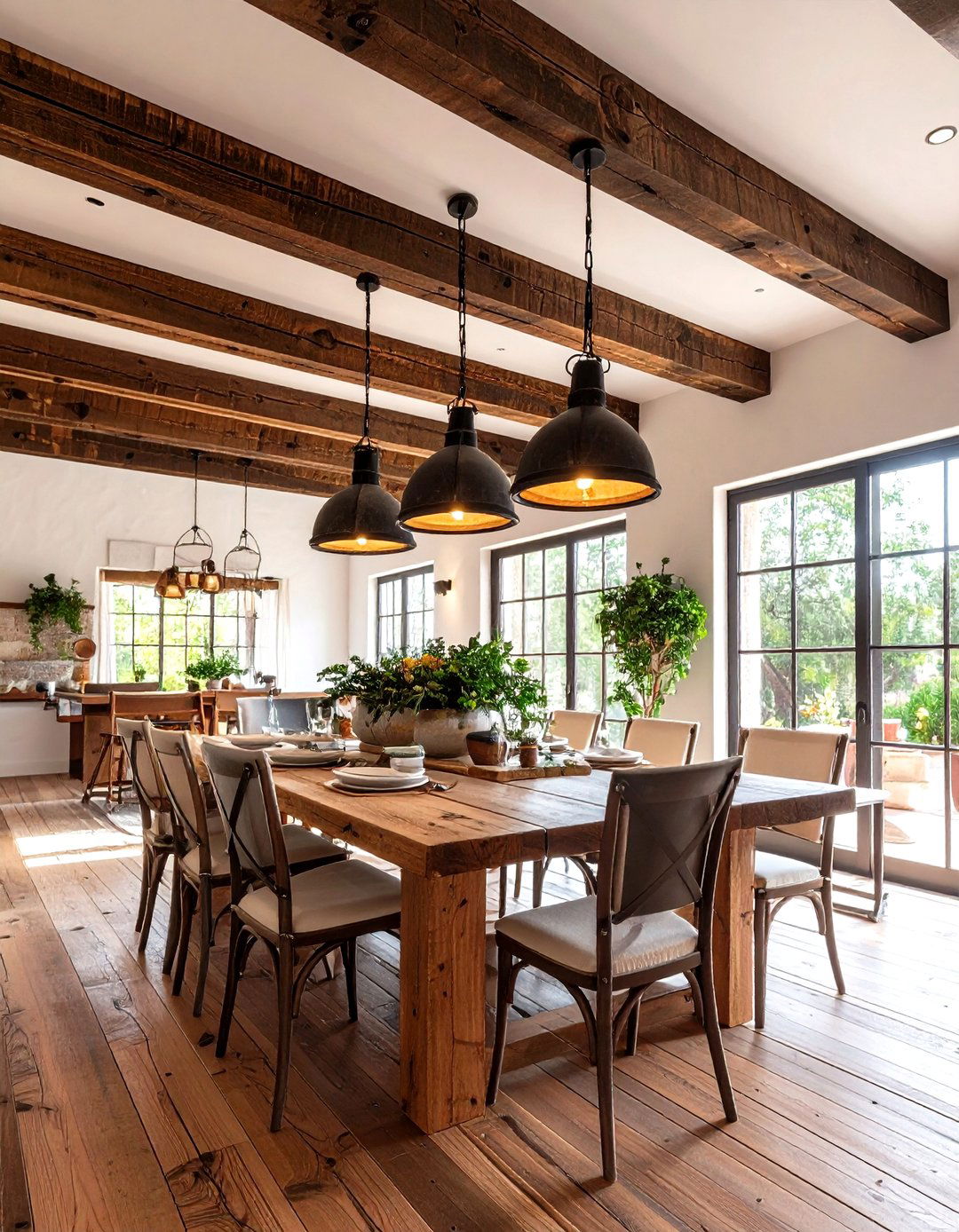 Spanish Hacienda Beamed Ceiling Dining Room - 20 spanish style dining room ideas