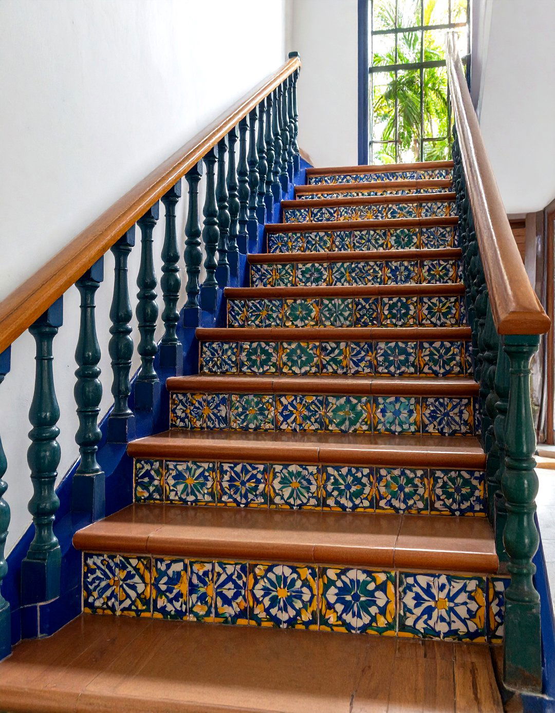 Spanish Interior Design Hand Painted Tile Stair Risers - 20 spanish interior design ideas