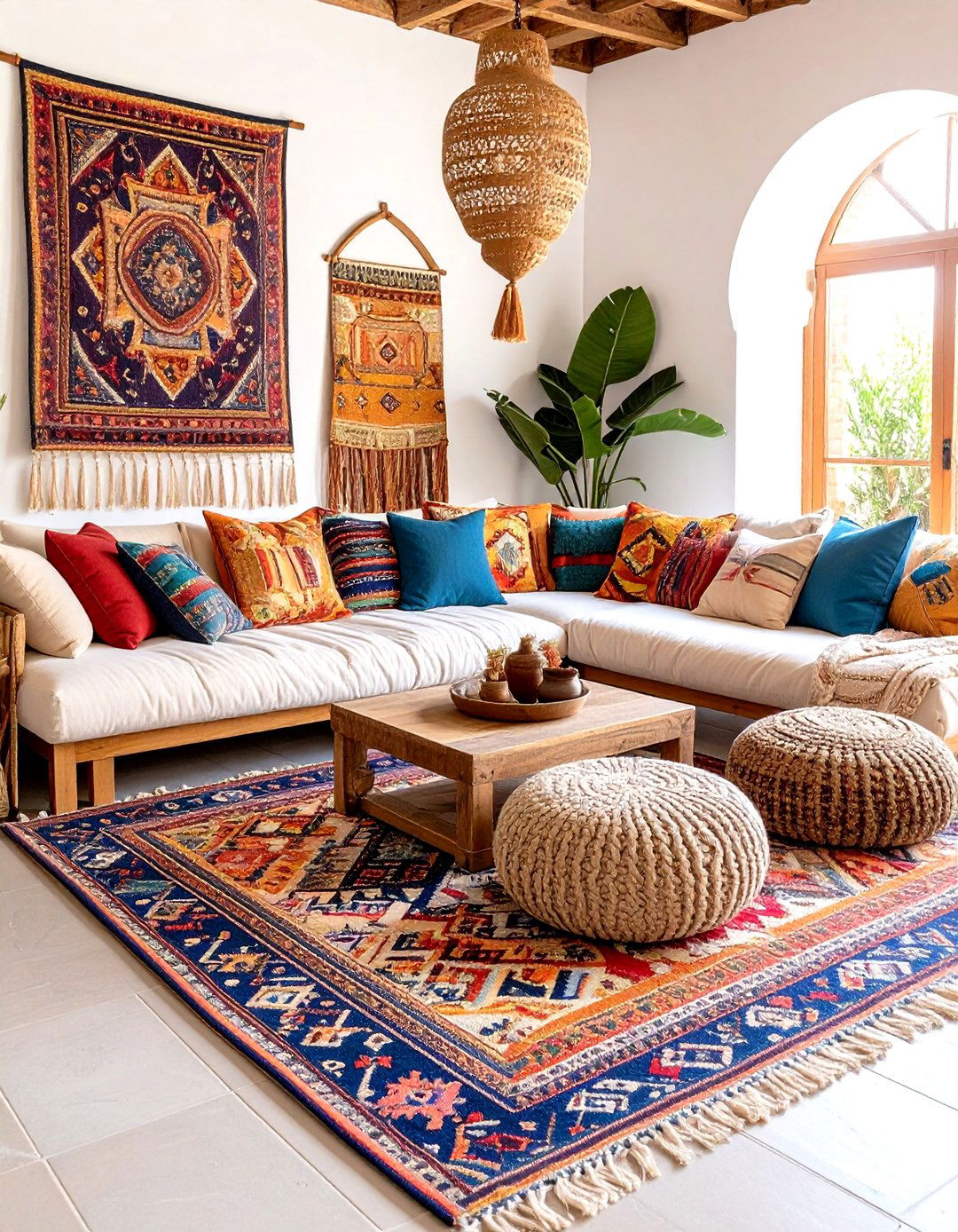 Spanish Interior Design Patterned Textiles and Embroidered Throws - 20 spanish interior design ideas