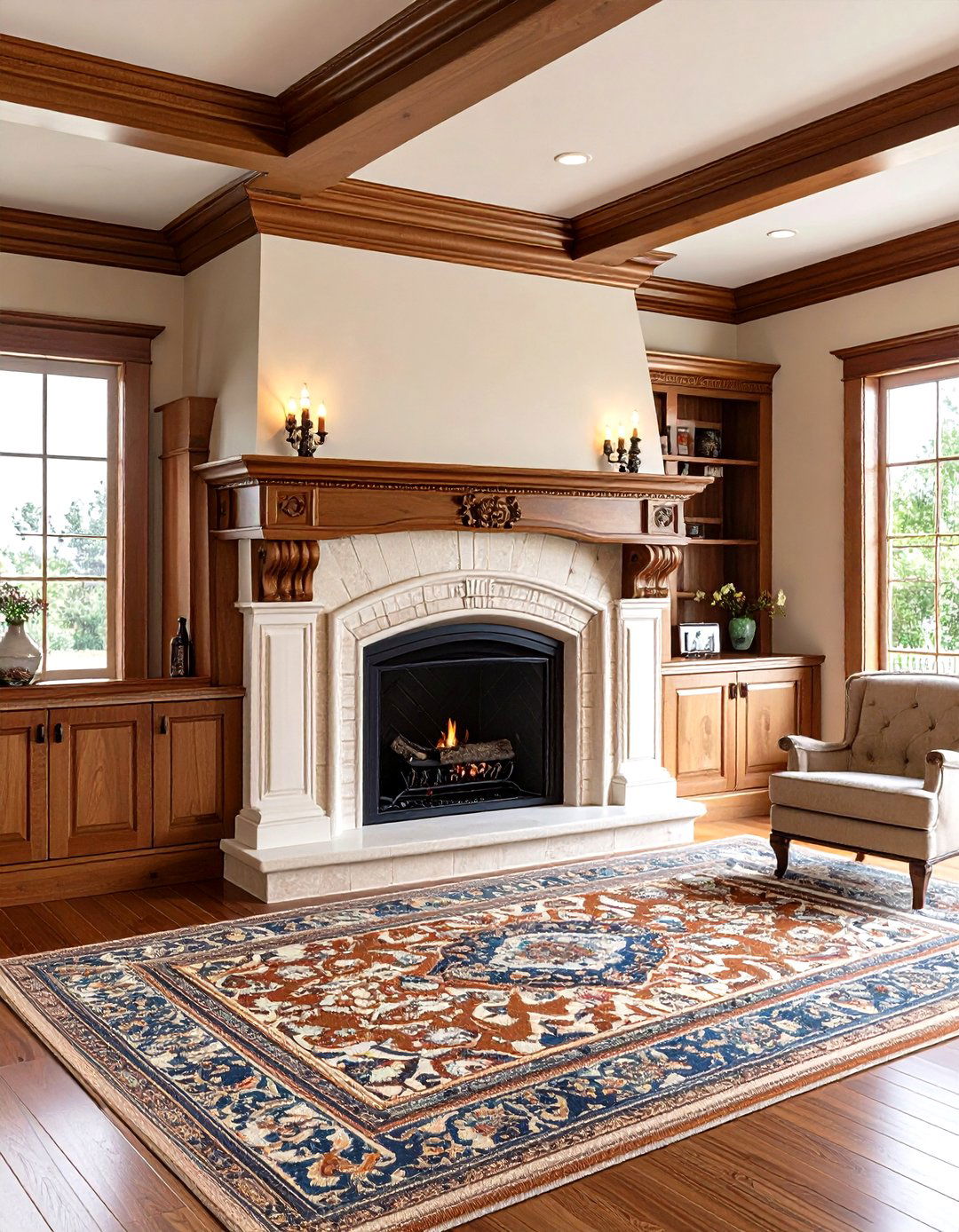 Spanish Revival Arts and Crafts Fireplace - 20 Spanish Style Fireplace Ideas