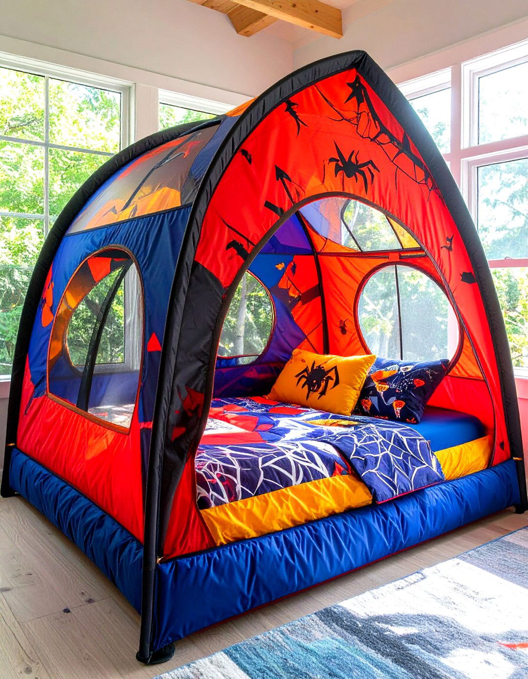 Spider Man Loft Bed Tent - 20 Spiderman Room Decor Ideas