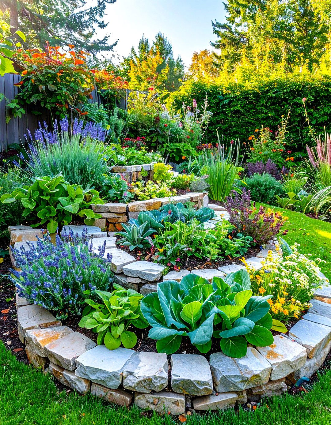 Spiral Herb Garden Centerpiece - 20 Garden Centerpiece Ideas