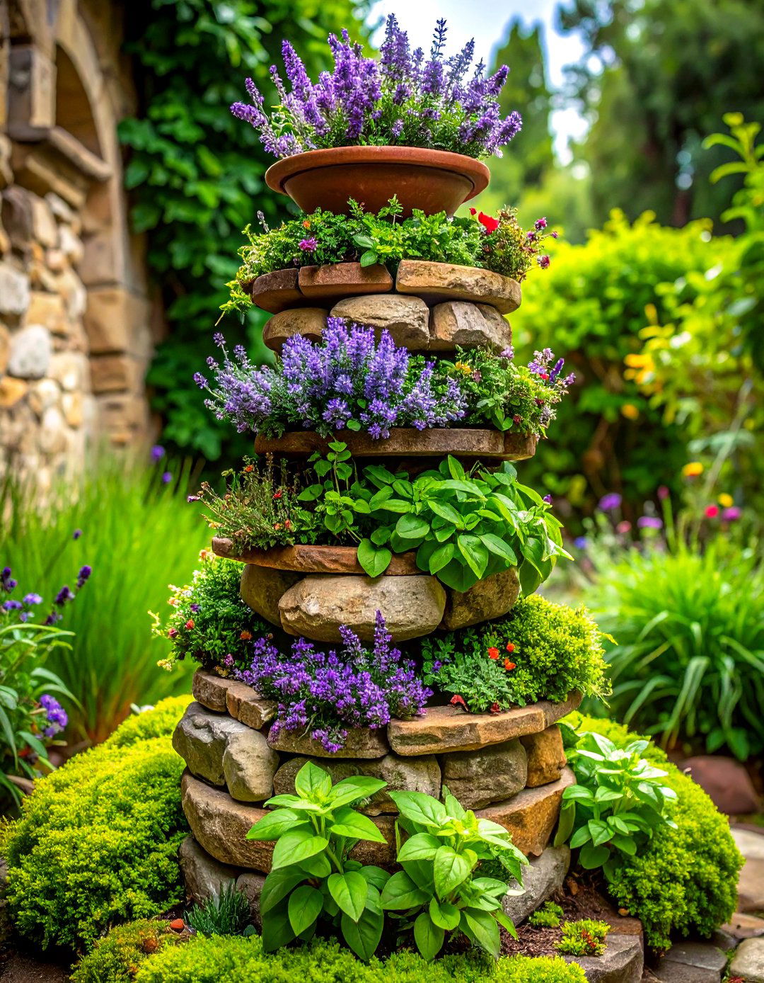 Spiral Herb Garden Layout with Microclimates - 20 Garden Layout Ideas