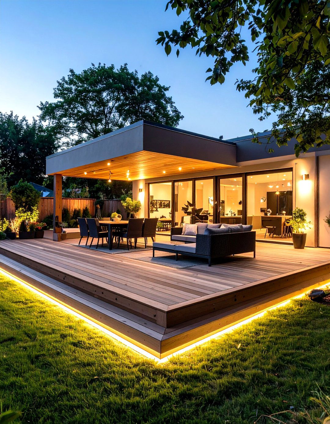 Split Level Ground Deck for Zoning - 20 Ground Level Deck Ideas