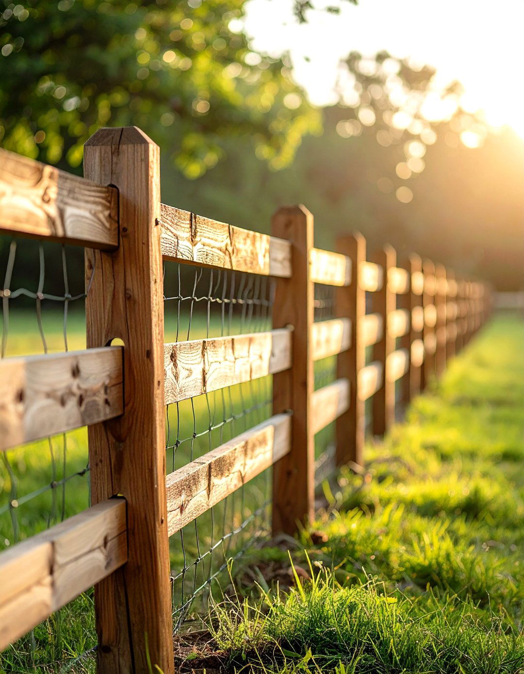 Split Rail Dog Fence with Wire Mesh Integration - 20 Dog Fence Ideas
