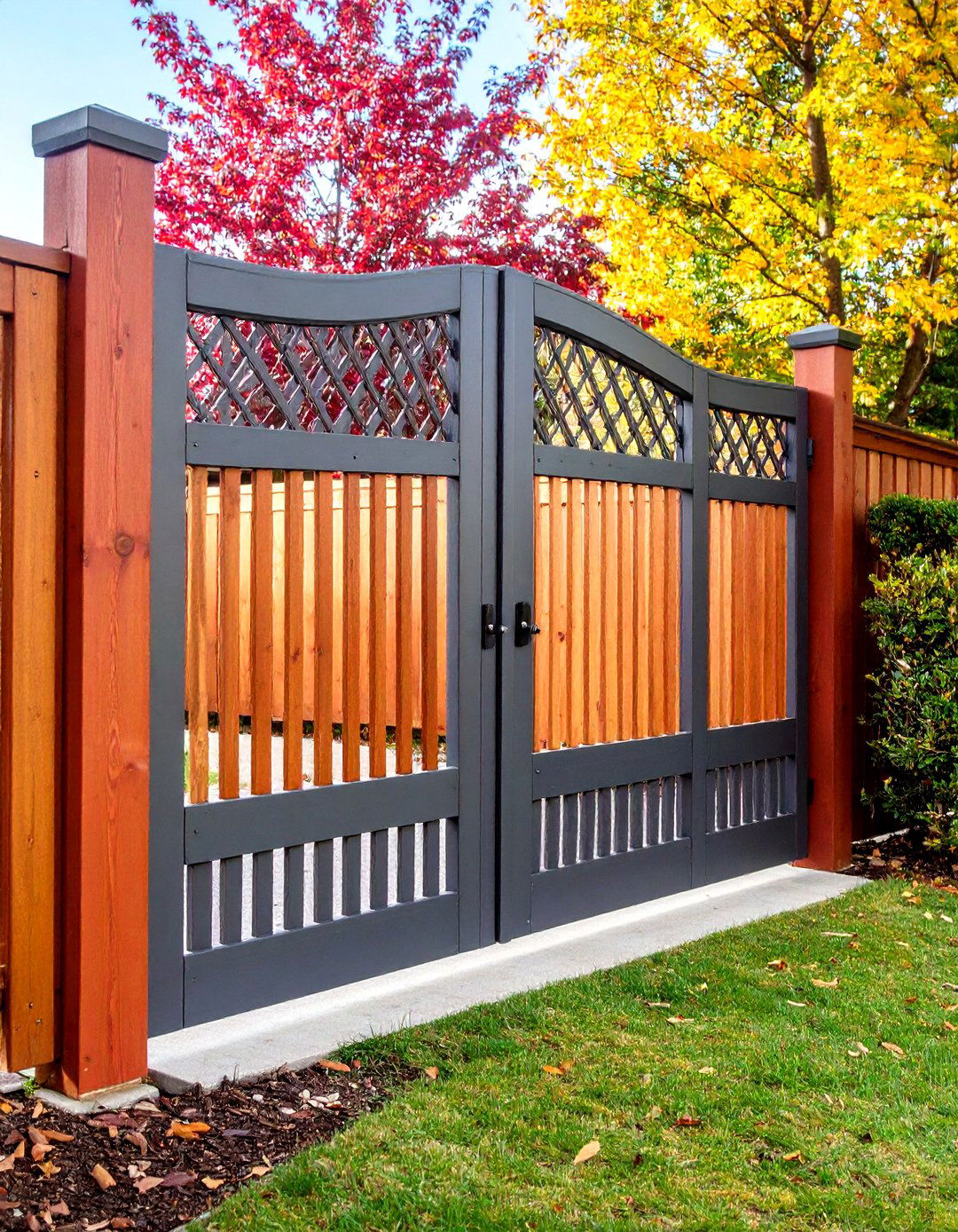 Split Rail Fence Gate with Welded Wire Infill - 20 Fence Gate Ideas