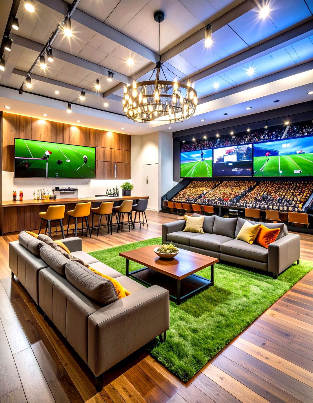 Sports Fan Ultimate Man Cave Stadium - 20 Man Cave Design Ideas