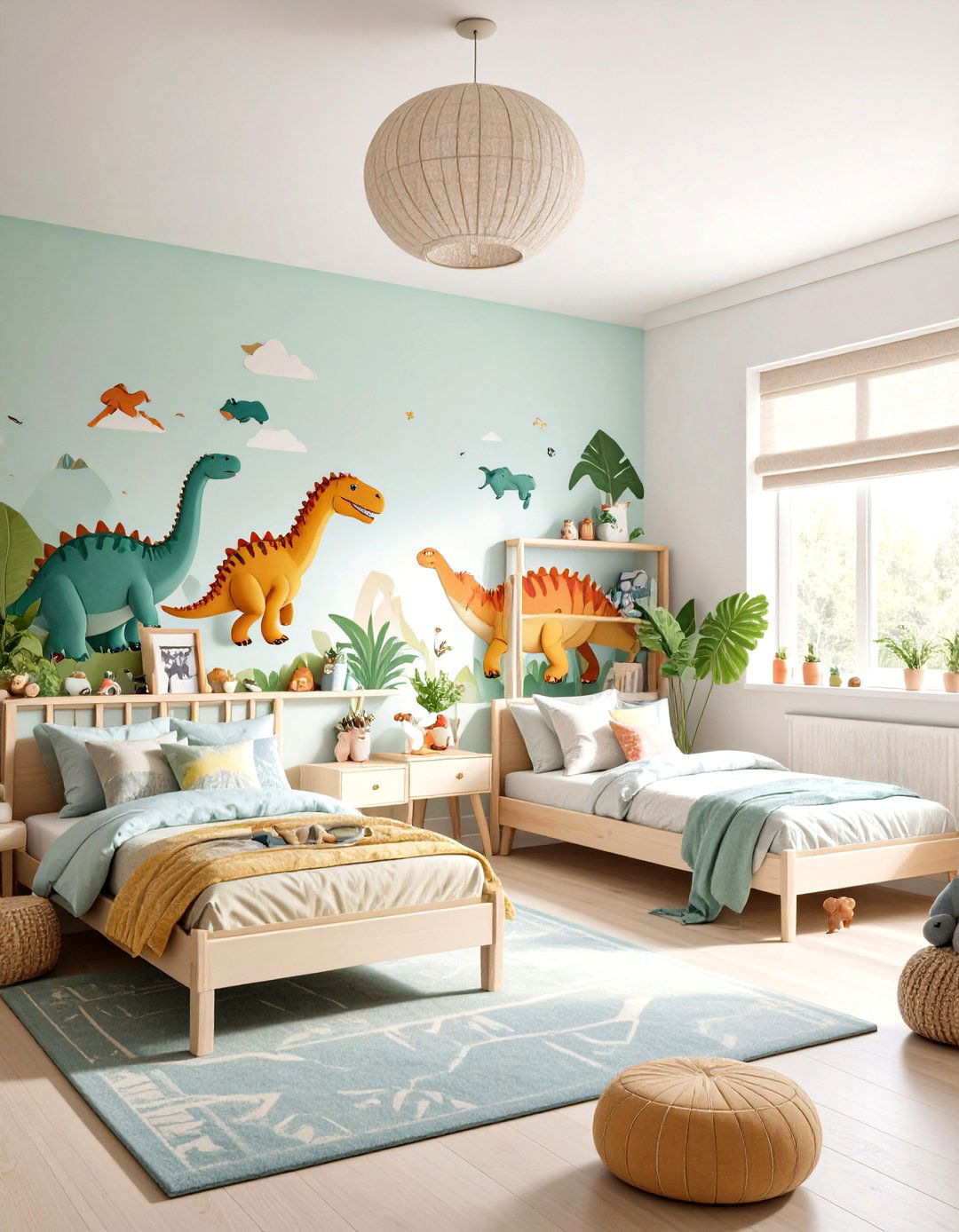 Sports Themed Boys Room with Equipment Display - 20 Boys Room Ideas