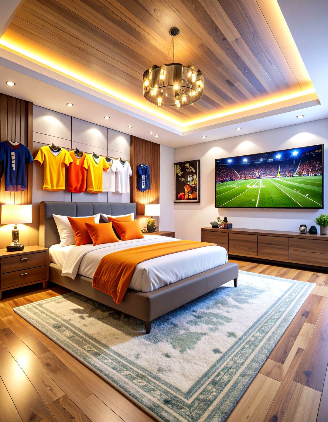 Sports Themed Man Cave Bedroom Haven - 20 Man Cave Bedroom Ideas
