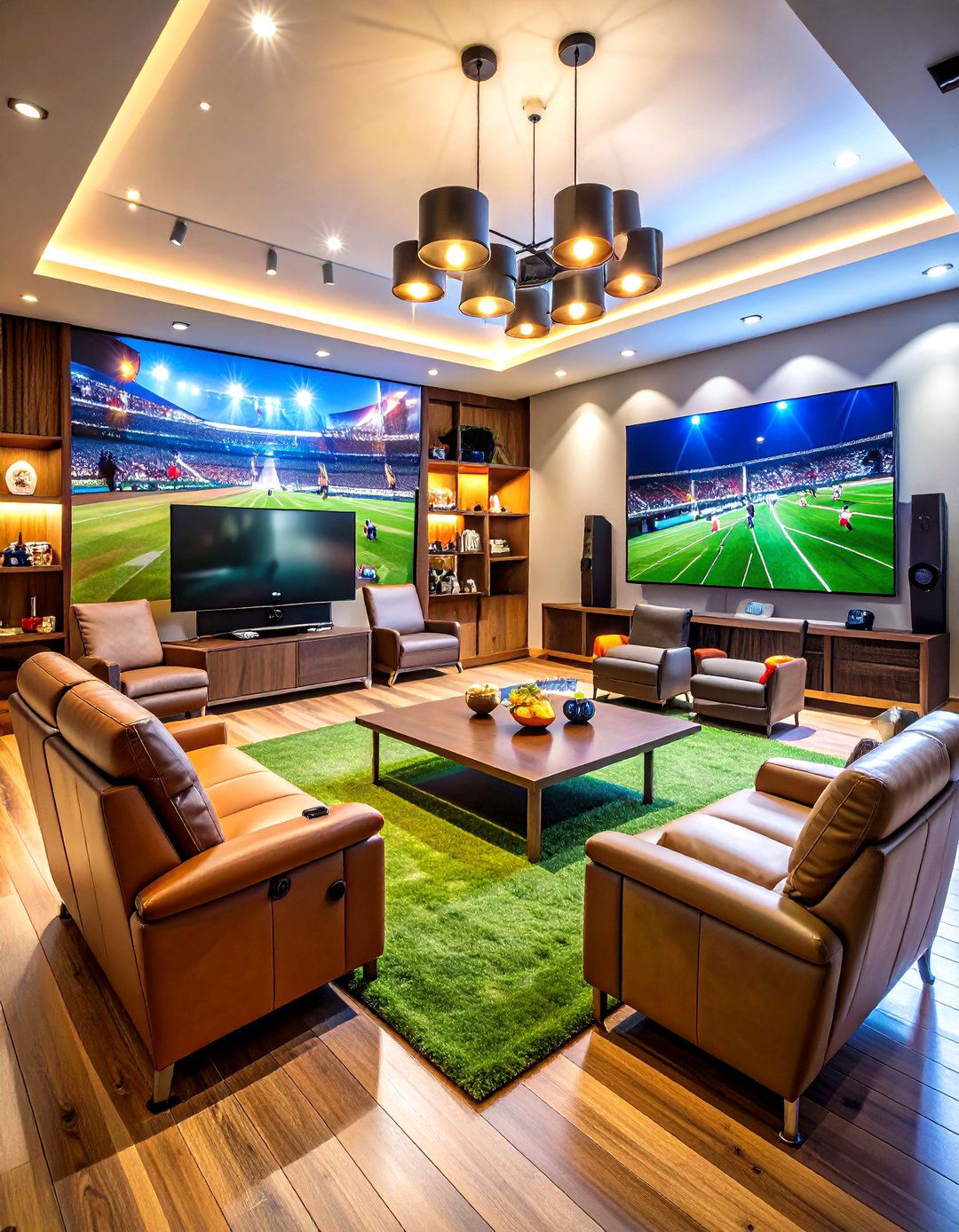 Sports Themed Man Cave Living Room - 20 Man Cave Living Room Ideas