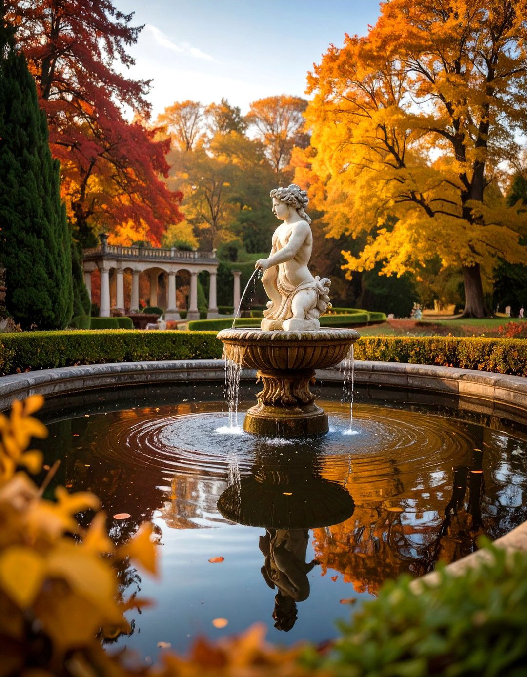 Spouting Statues - 20 Small Pool Waterfall Ideas