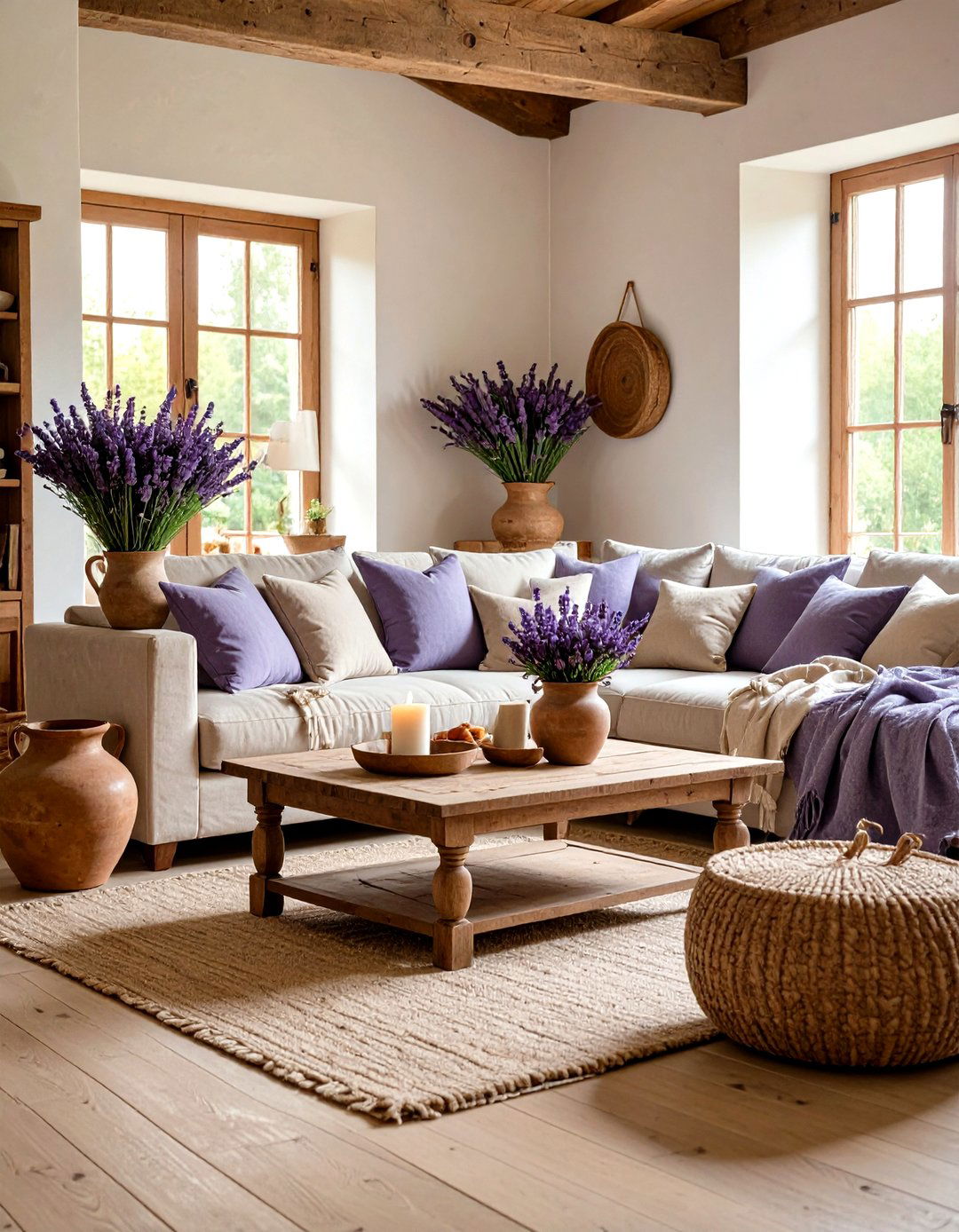 Sprinkle Lavender Accents for Provenal Aroma - 20 French Country Living Room Ideas
