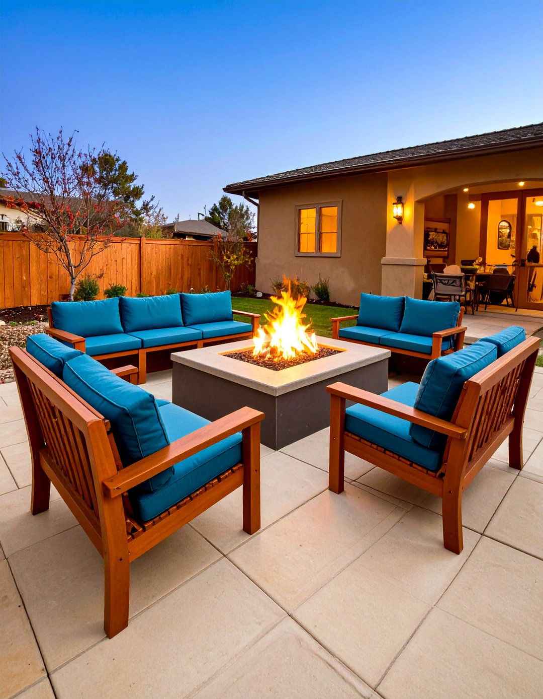 Square Fire Pit with Hidden Storage - 20 Square Fire Pit Ideas
