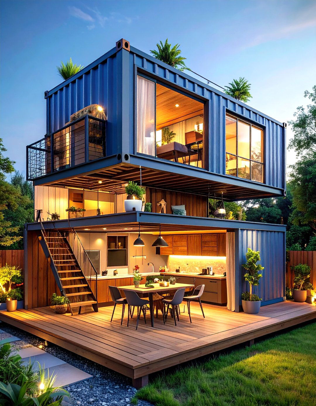 Stacked Container Home - 20 Container Home Ideas