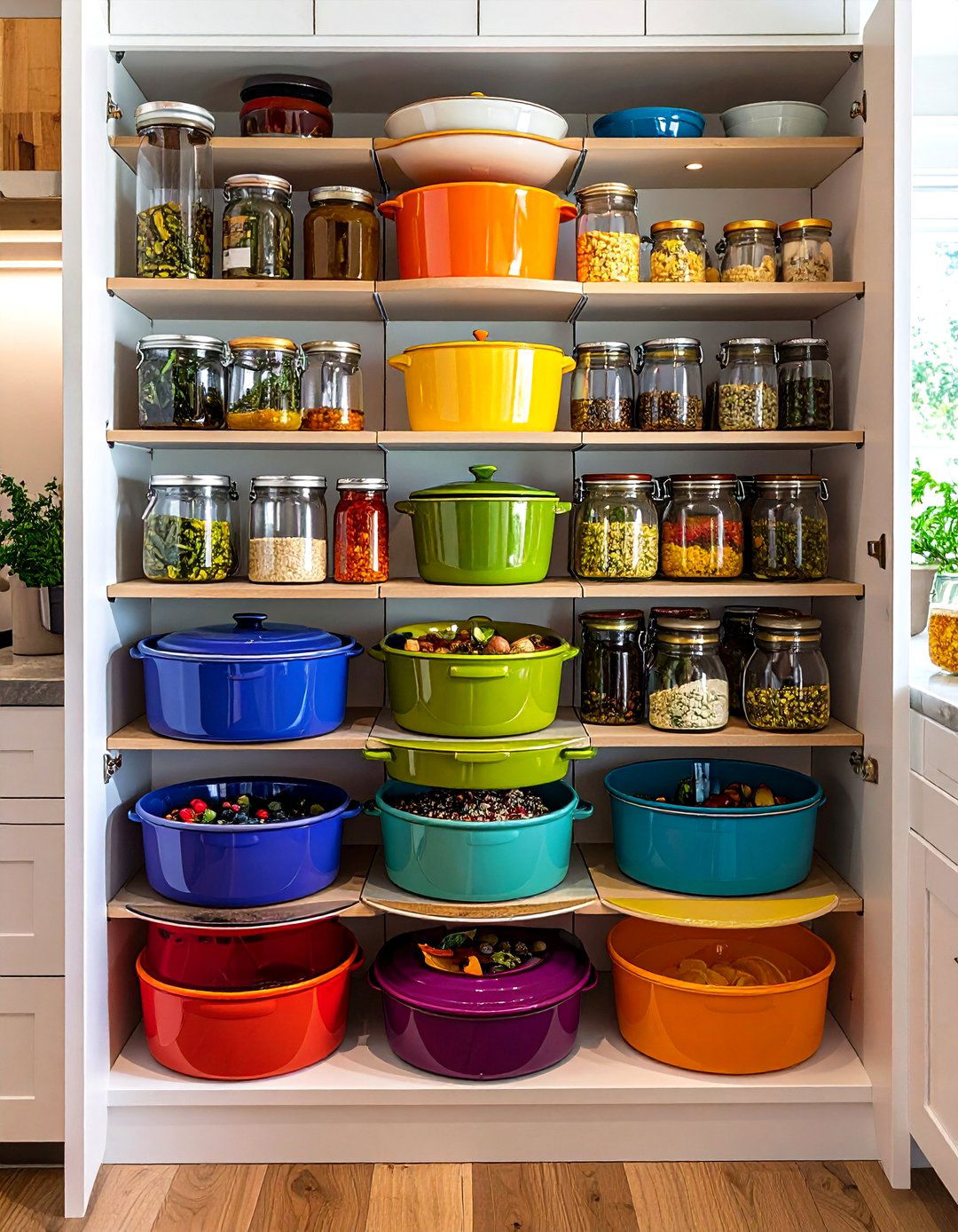 Stacking Lazy Susans for Vertical Efficiency - 20 Small Kitchen Storage Ideas