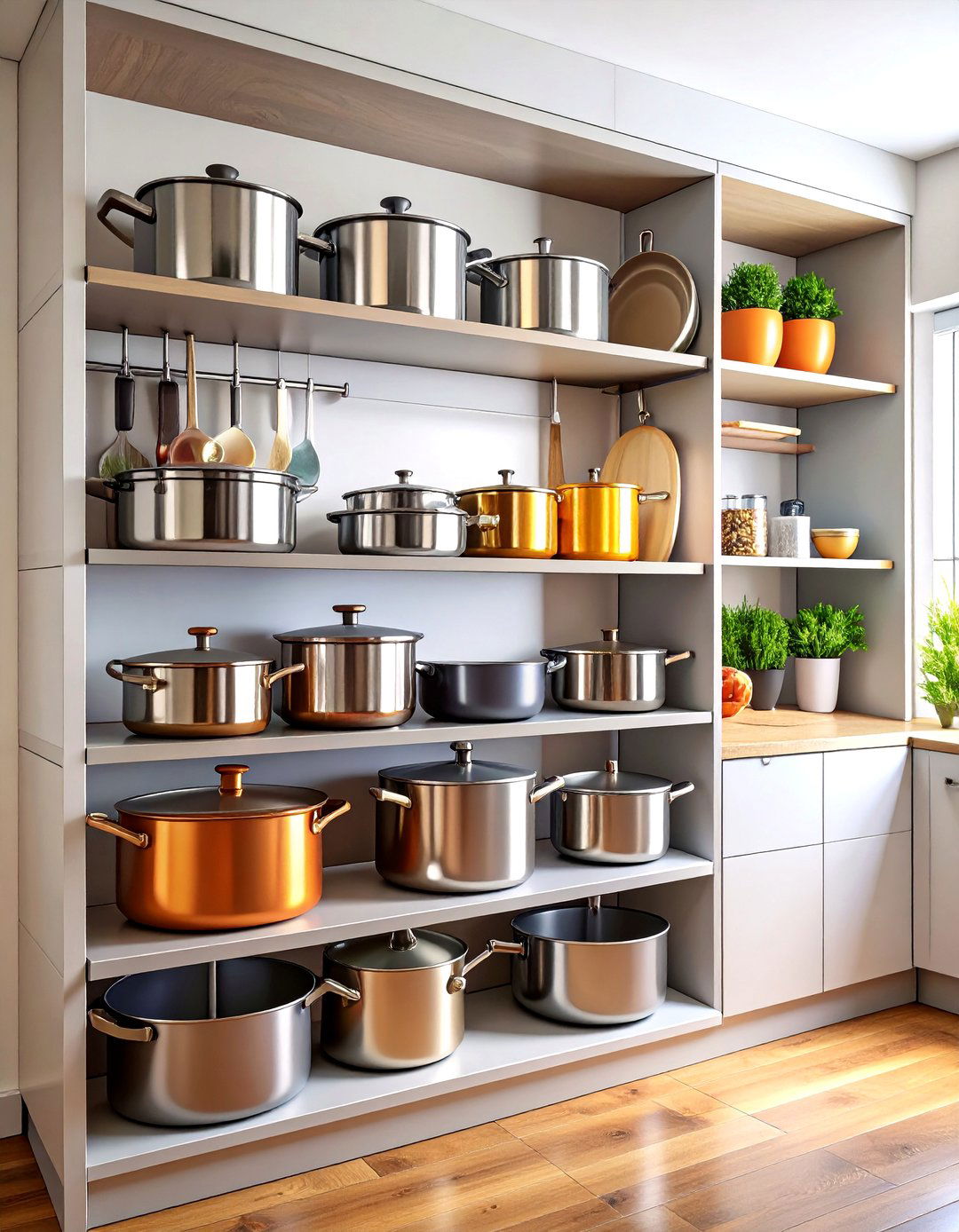 Stacking Pots and Pans Storage Method - 20 Pots and Pans Storage Ideas