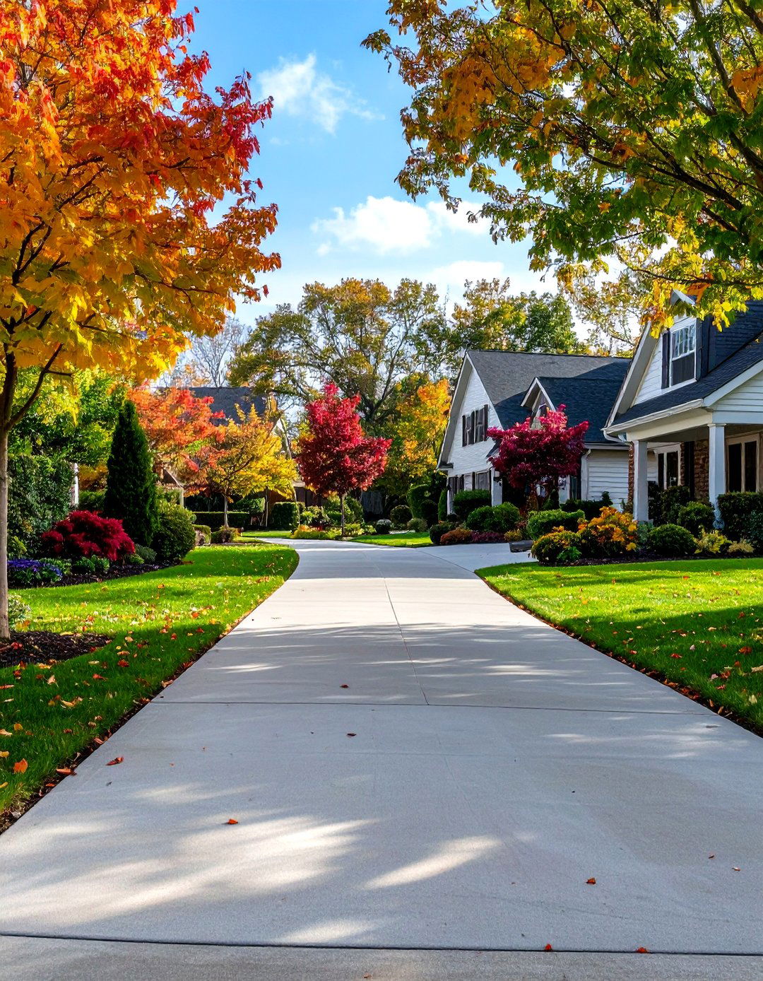 Stained Concrete Driveway - 20 Concrete Driveway Ideas