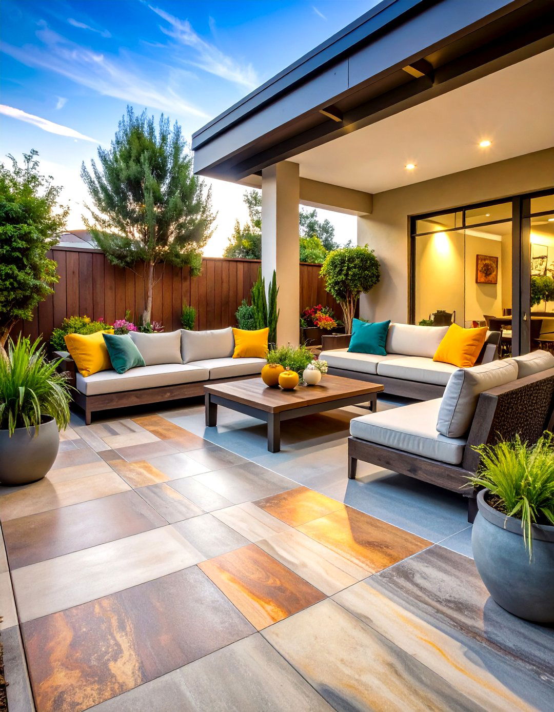 Stained Concrete Patio Flooring - 20 Patio Flooring Ideas