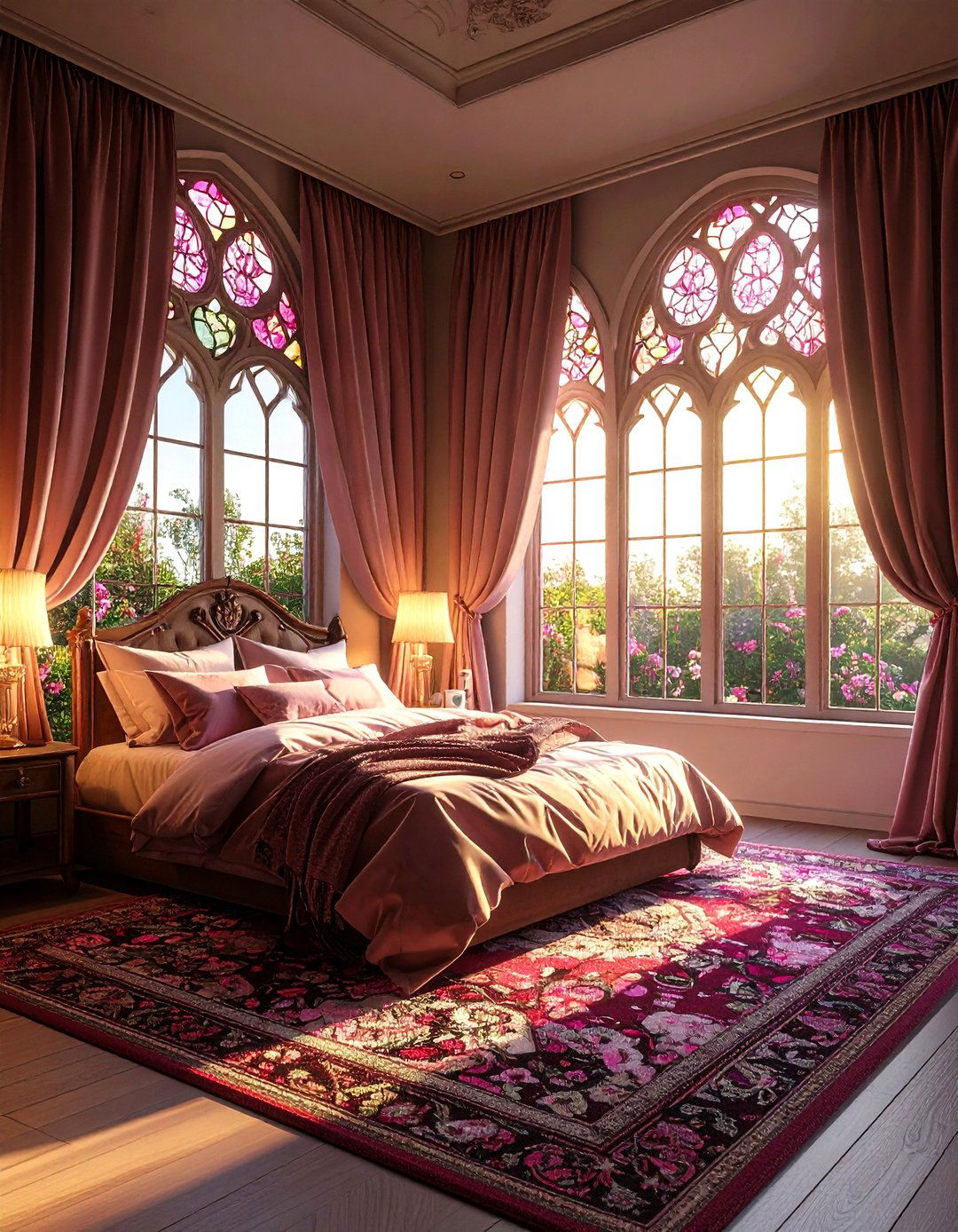 Stained Glass Window Film to Color a Gothic Bedroom - 20 Gothic Bedroom Ideas