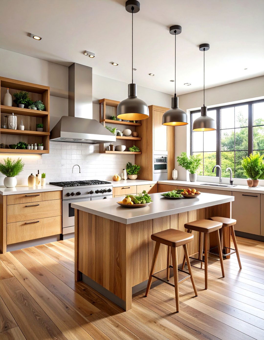Stainless Steel Accent Kitchen Design - 20 Kitchen Design Ideas